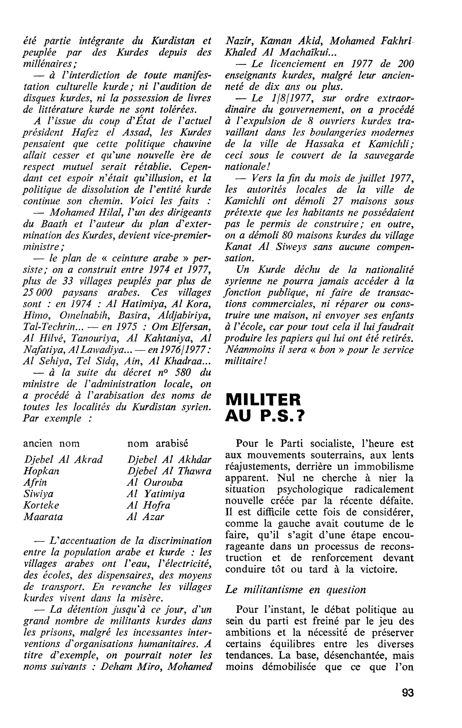 MILITER AU P.S.?