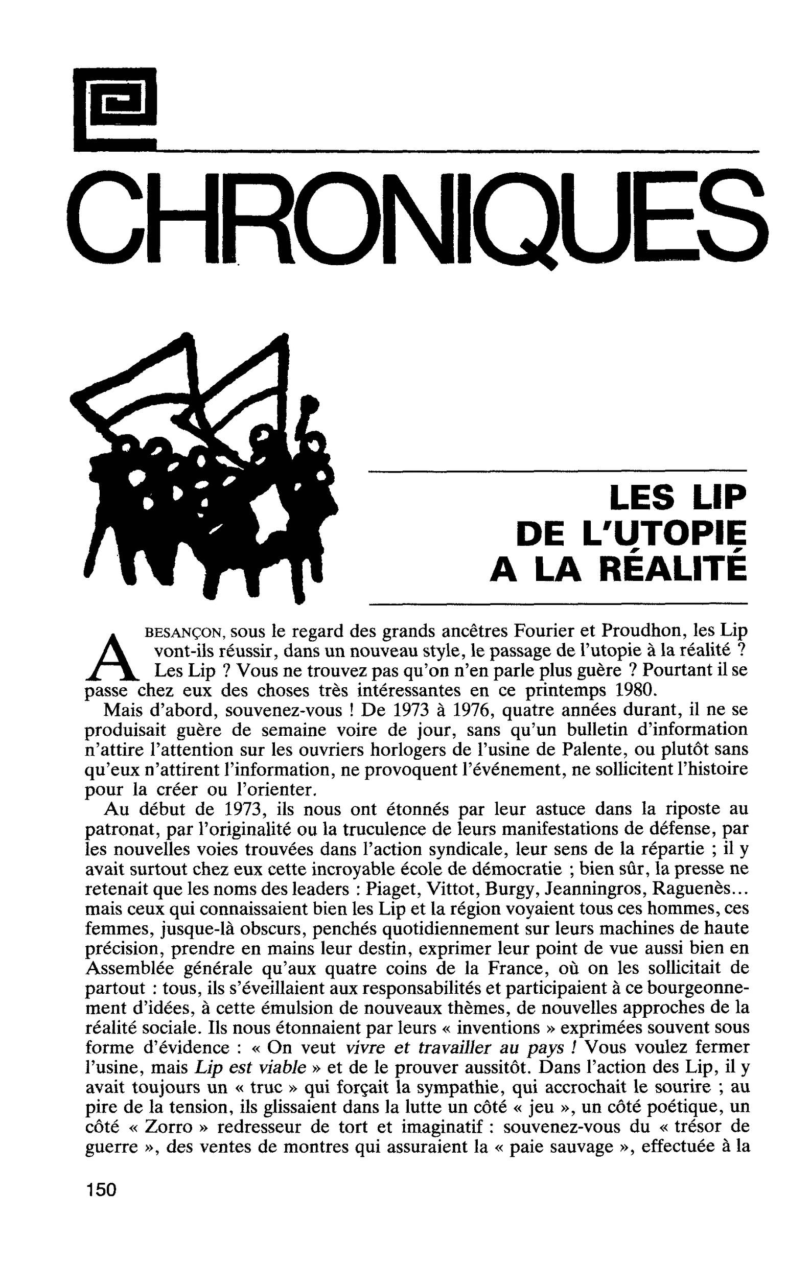 LES LIP DE L’UTOPIE A LA RÉALITÉ