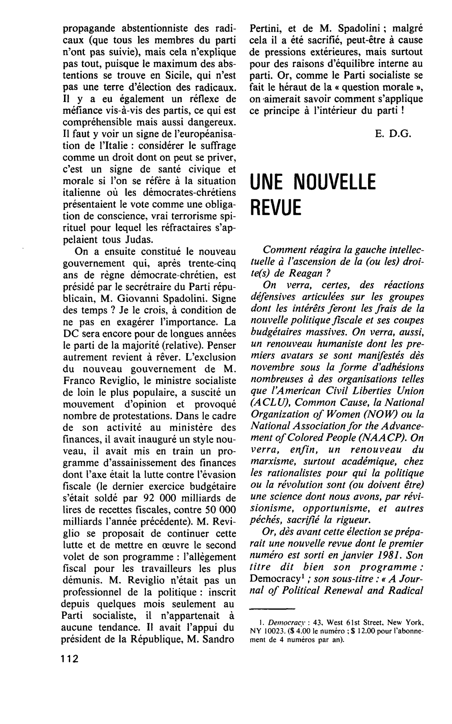UNE NOUVELLE REVUE