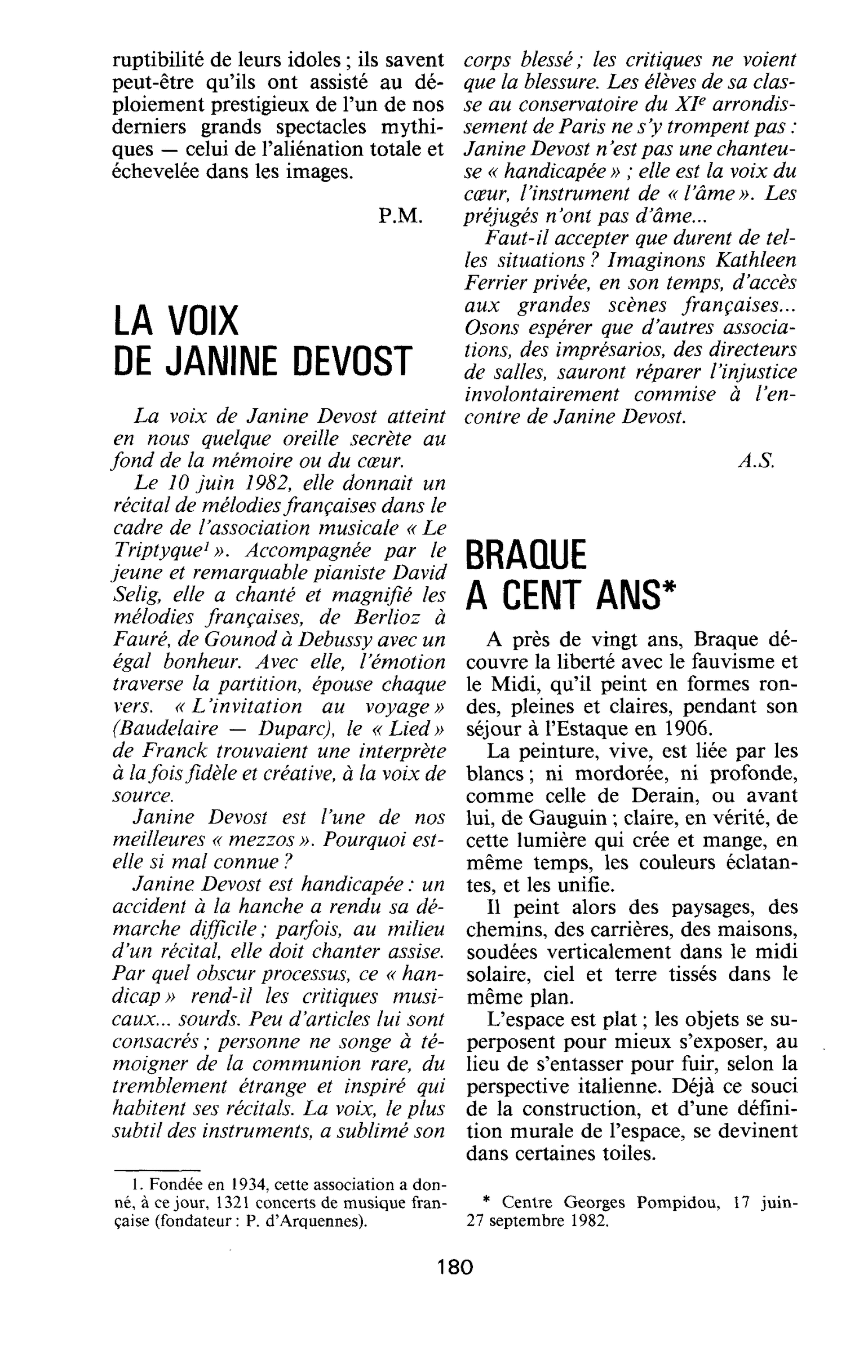 BRAQUE A CENT ANS