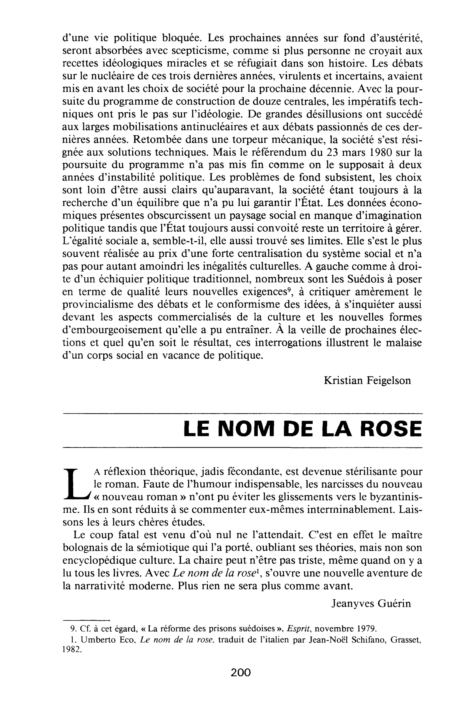 LE NOM DE LA ROSE