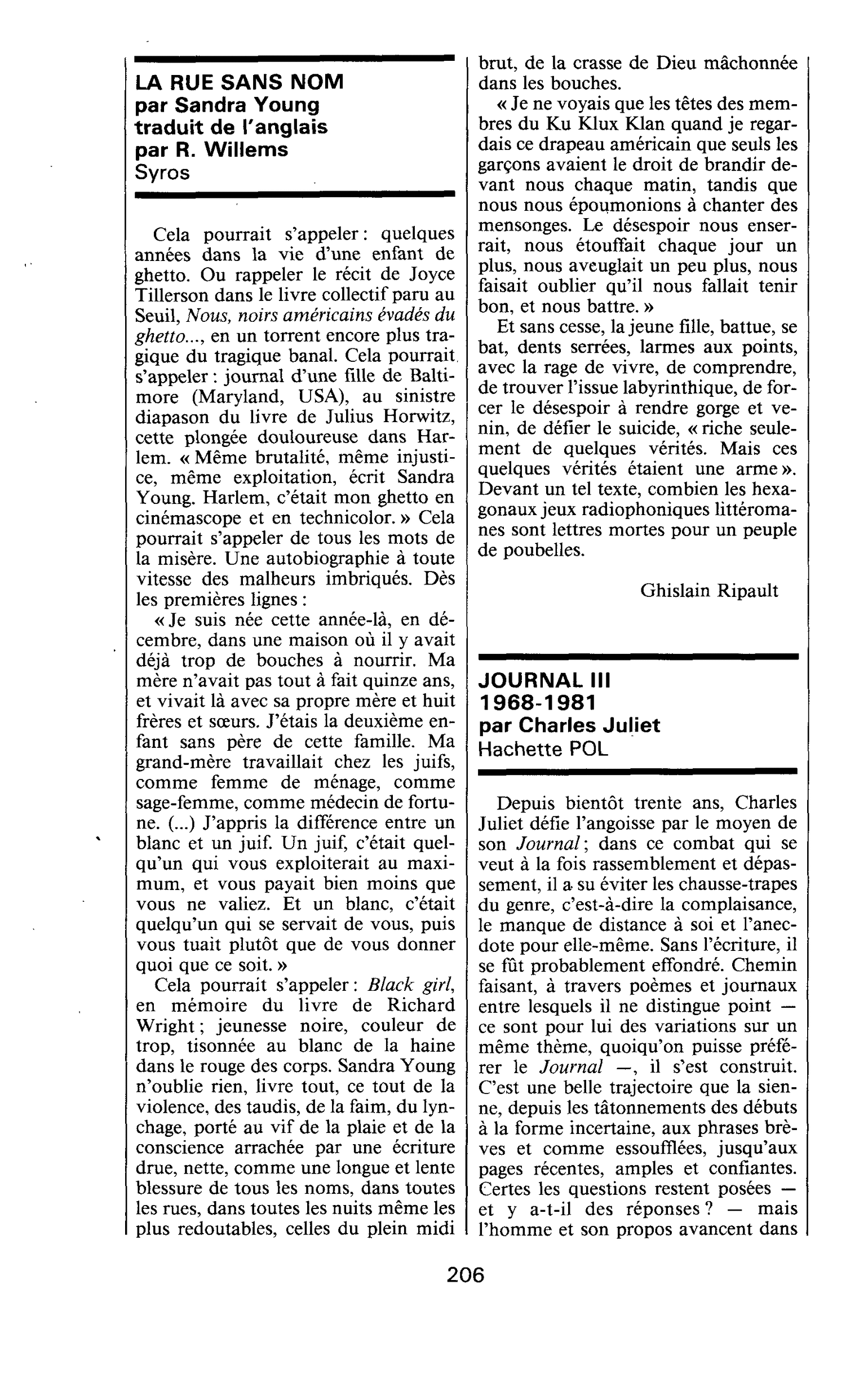 JOURNAL III. 1968-1981 par Charles Juliet