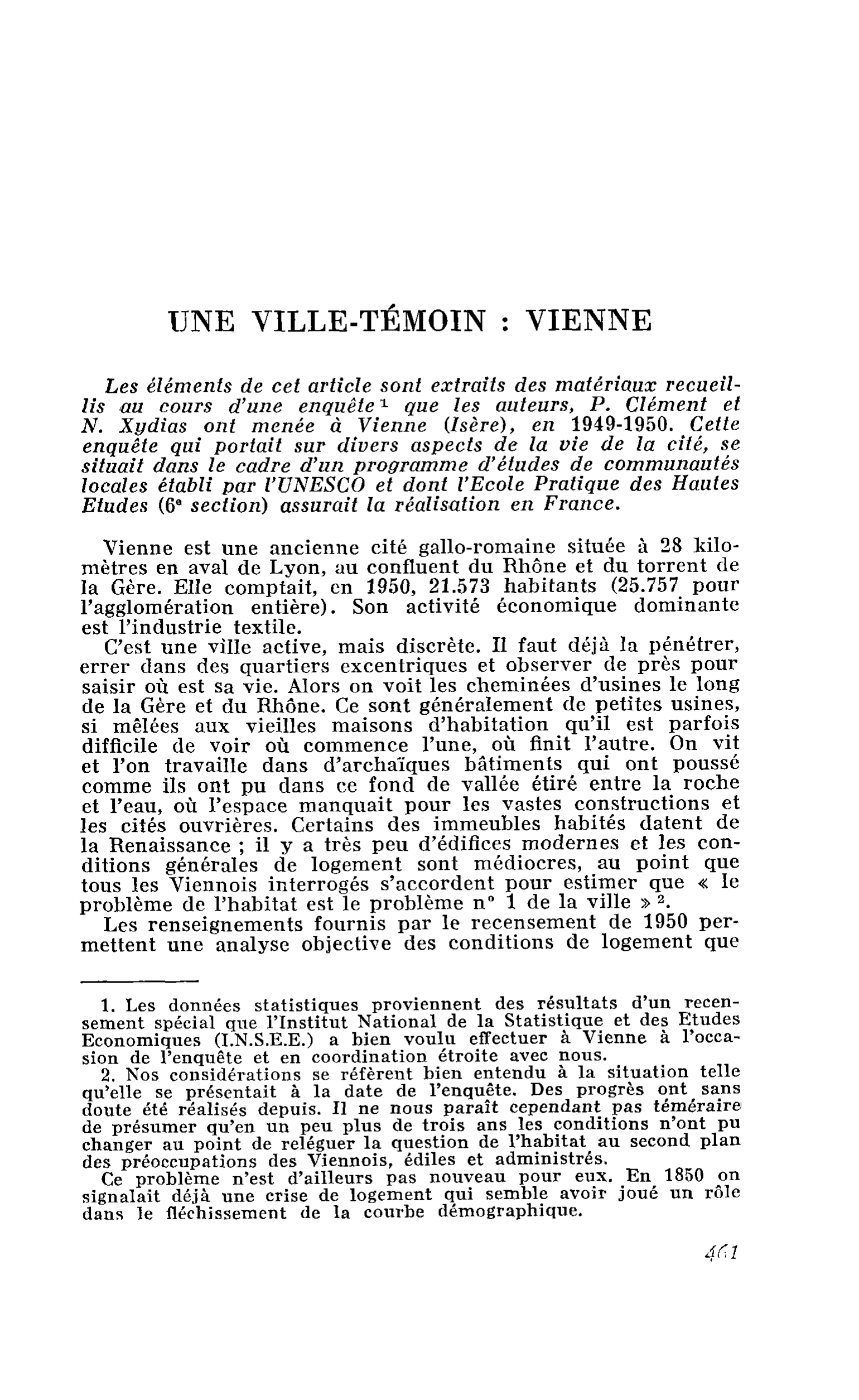 UNE VILLE-TÉMOIN : VIENNE