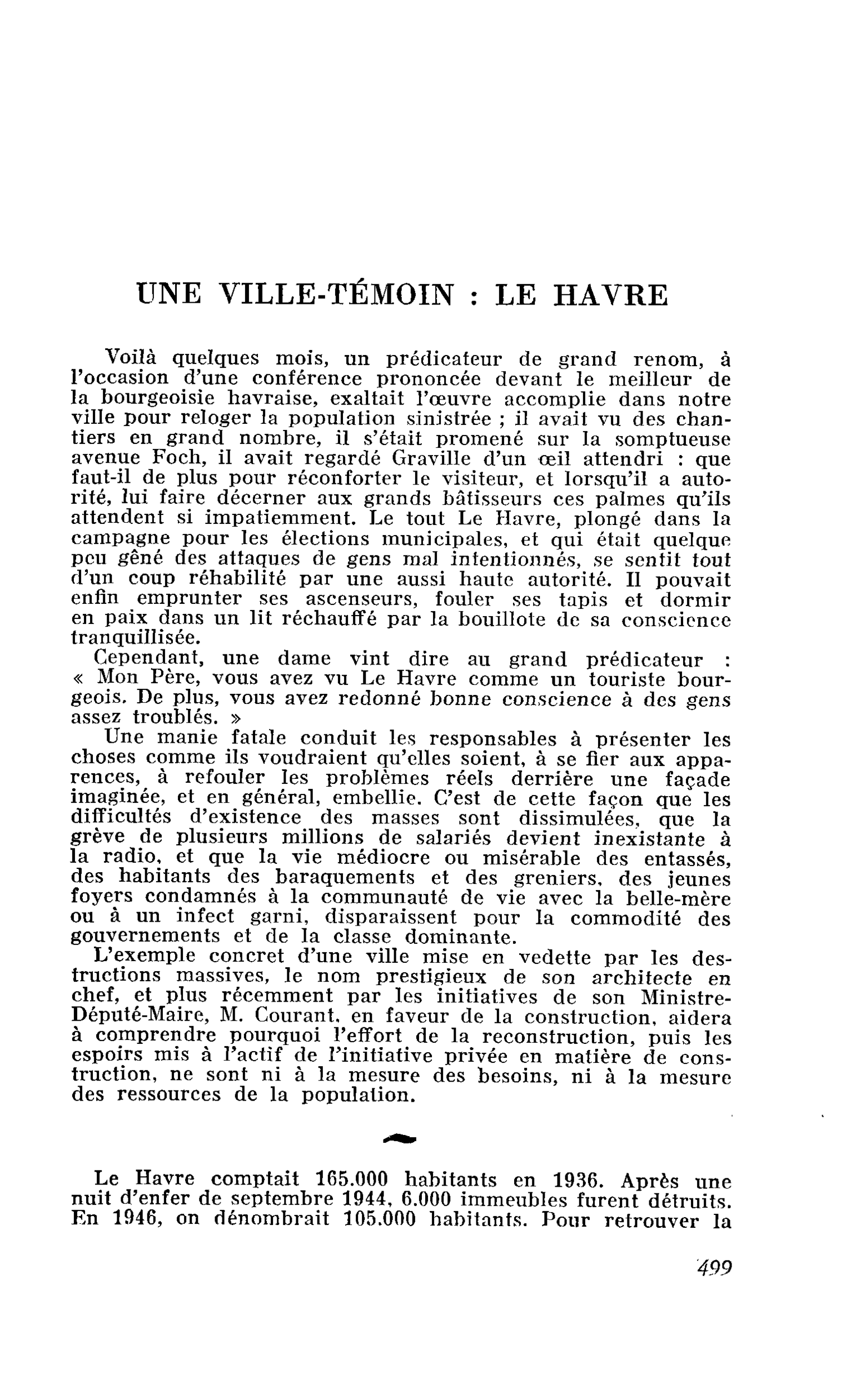 UNE VILLE-TÉMOIN : LE HAVRE