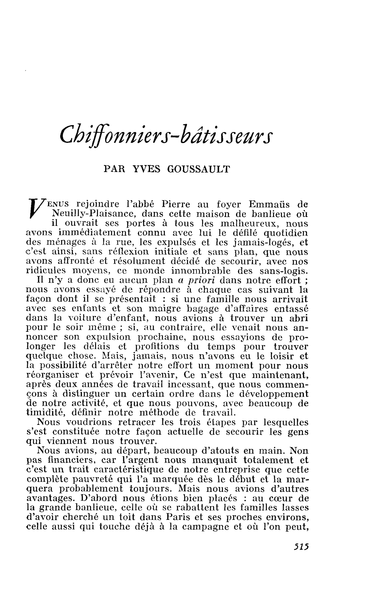 Chiffonniers-bâtisseurs