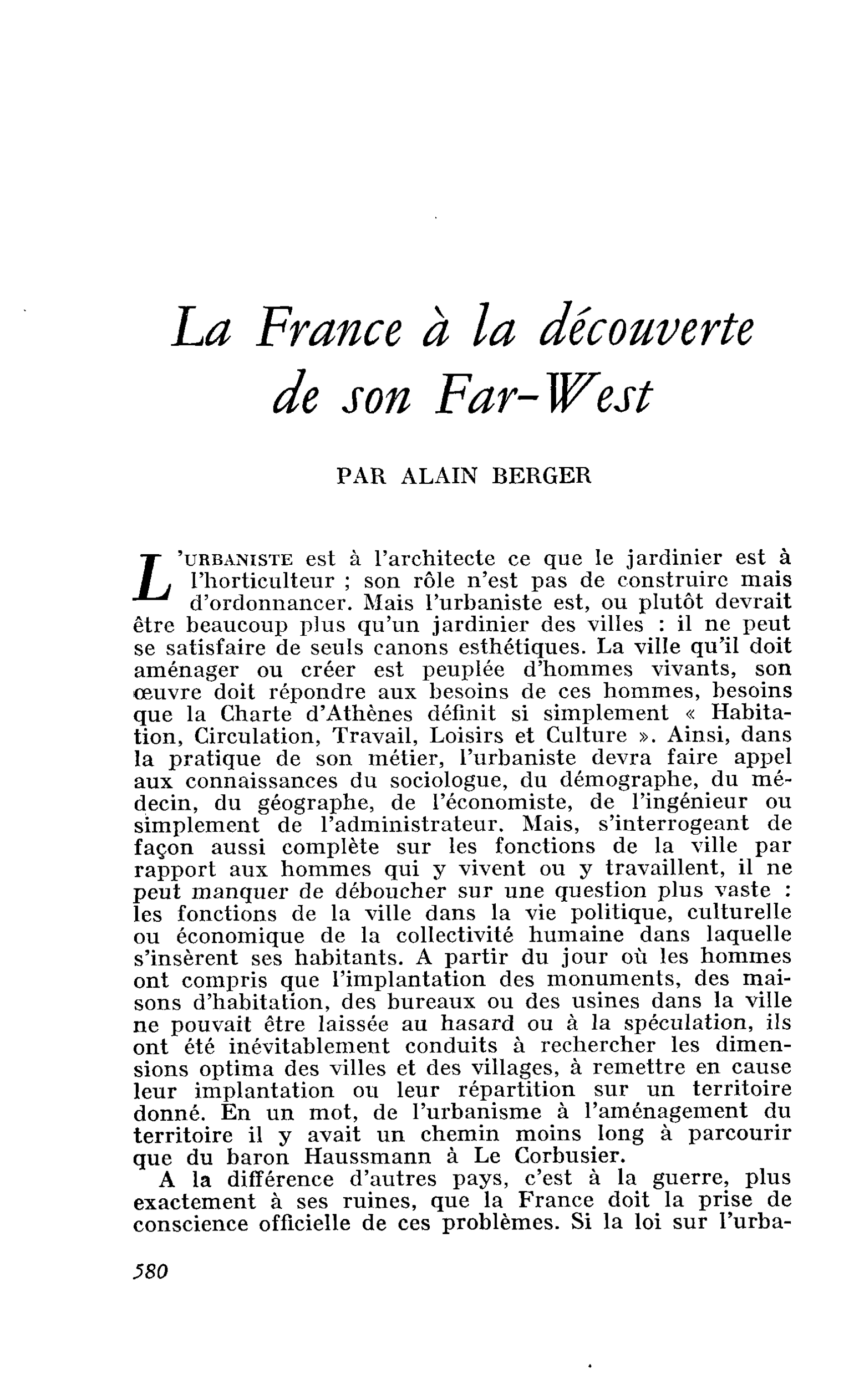 La France à la découverte de son Far-West