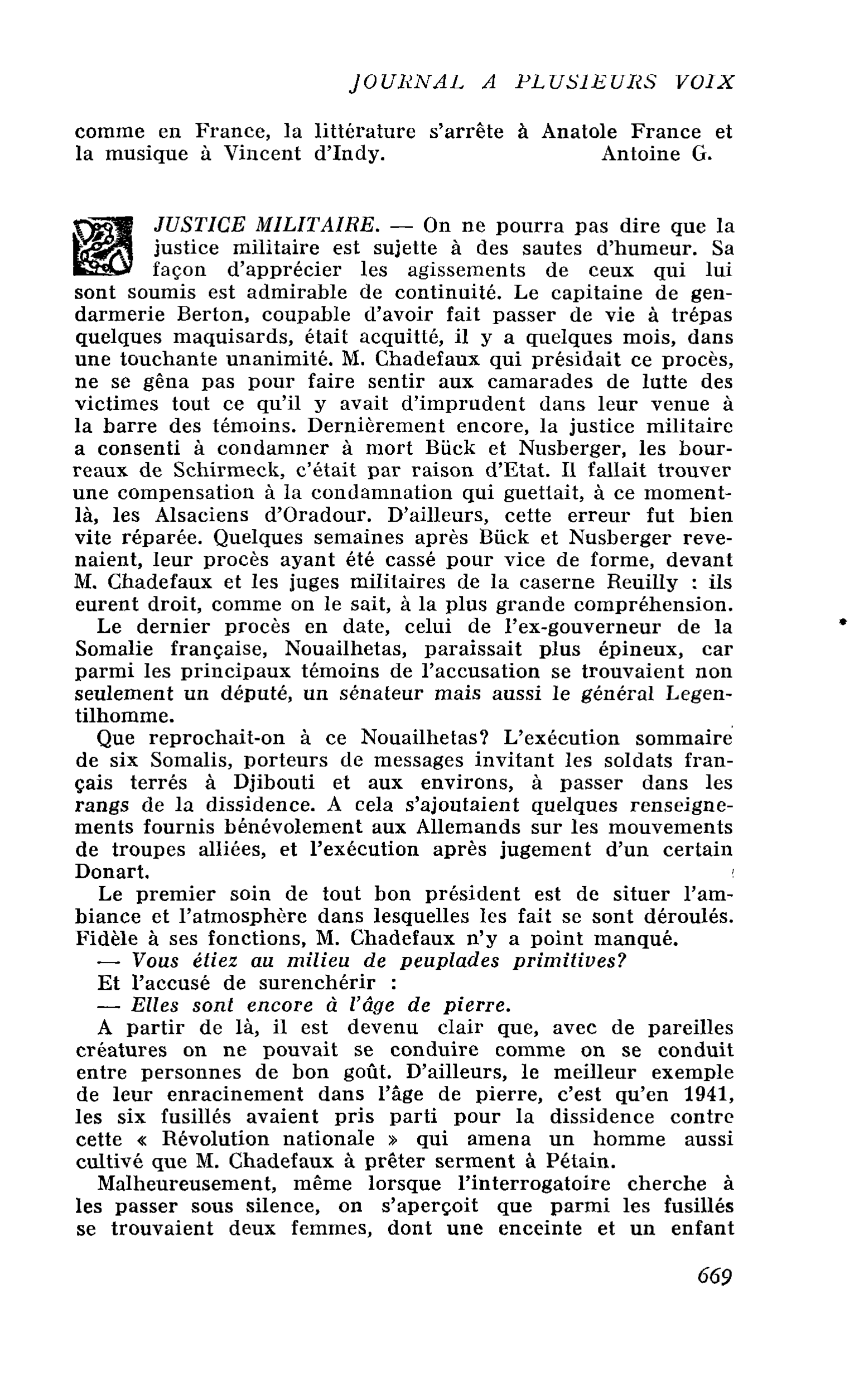 JUSTICE MILITAIRE