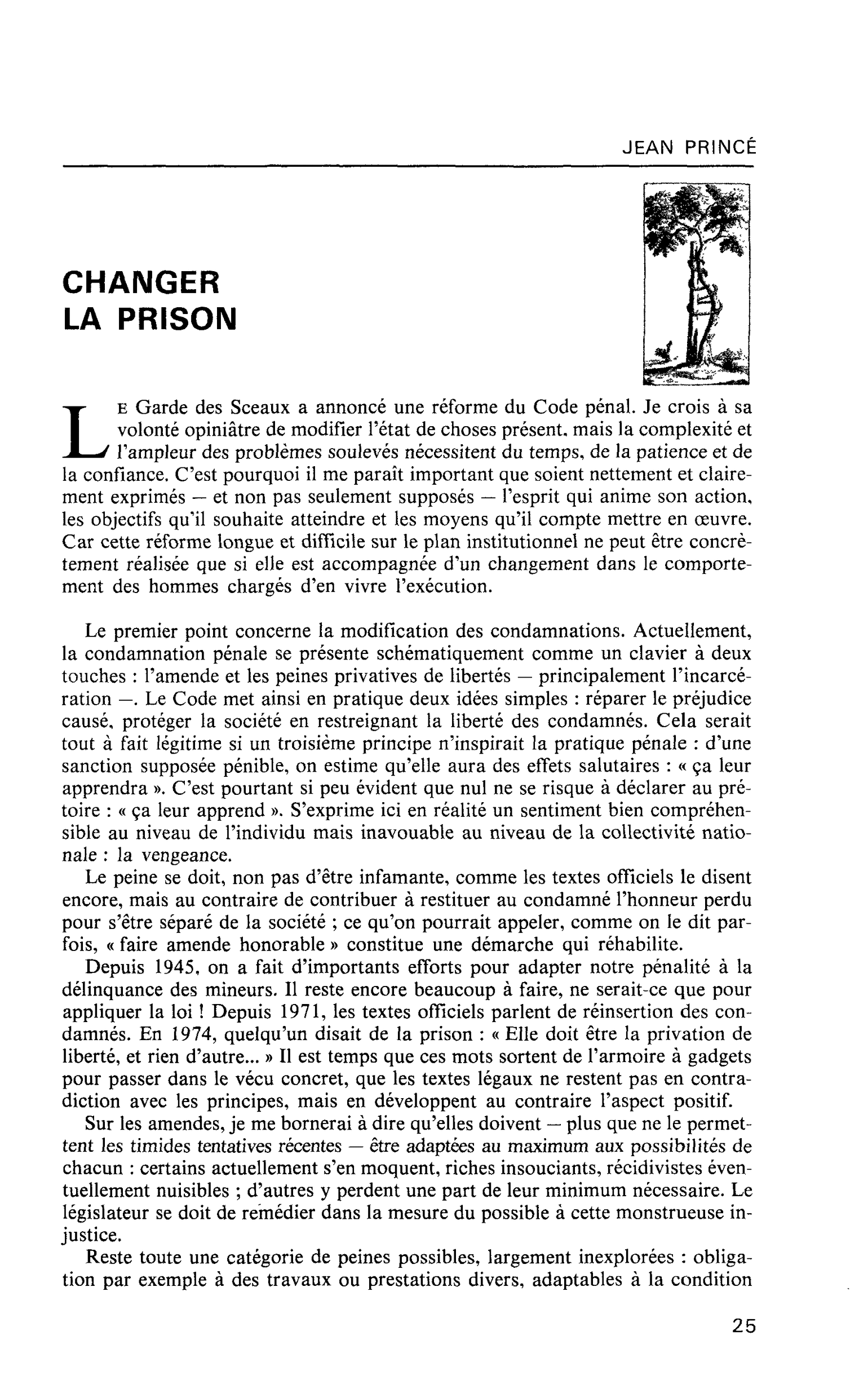 CHANGER LA PRISON