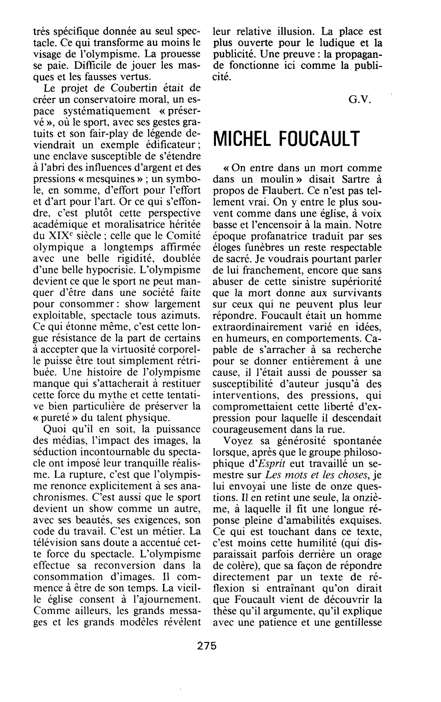 MICHEL FOUCAULT