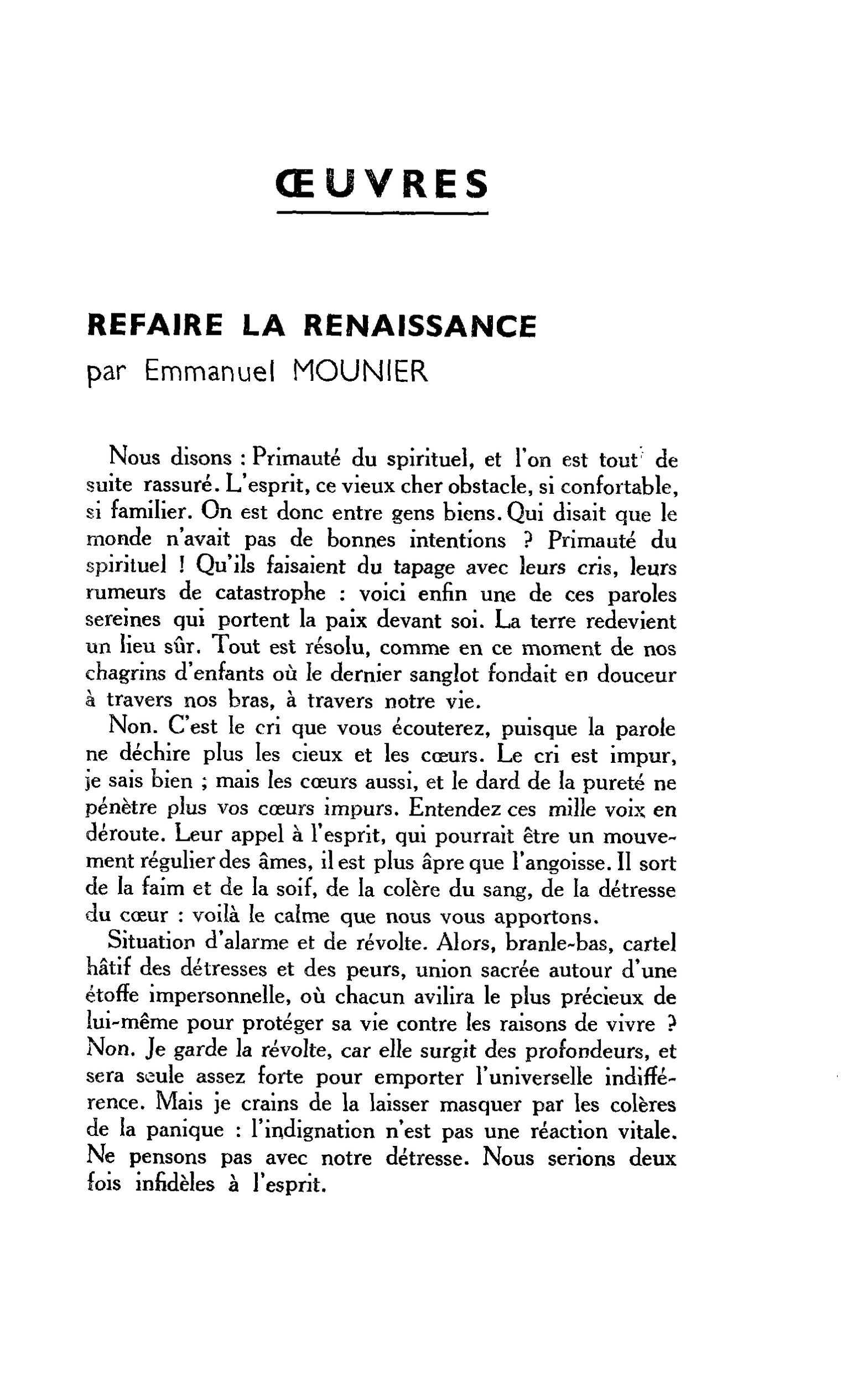 Refaire la renaissance