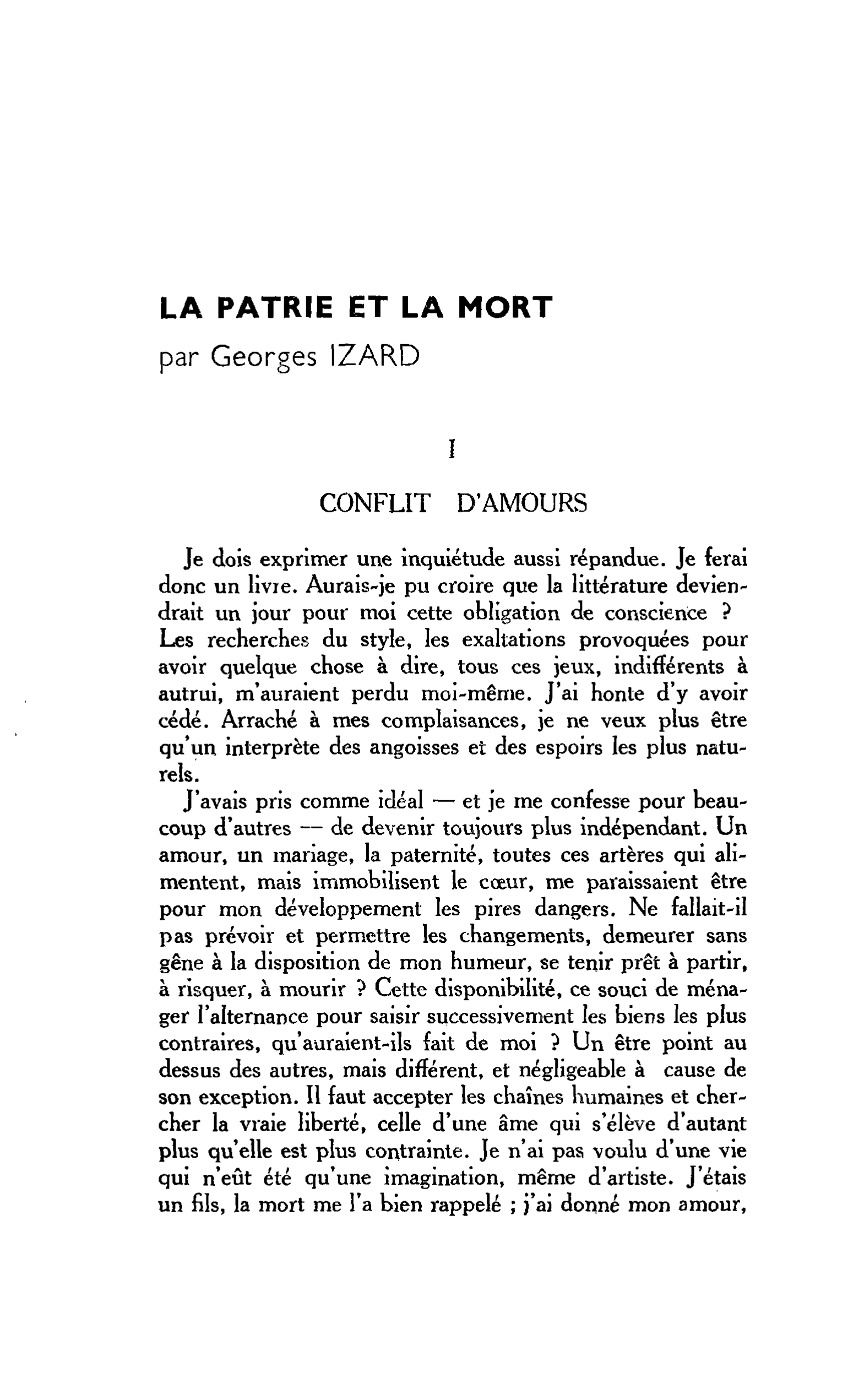 LA PATRIE ET LA MORT