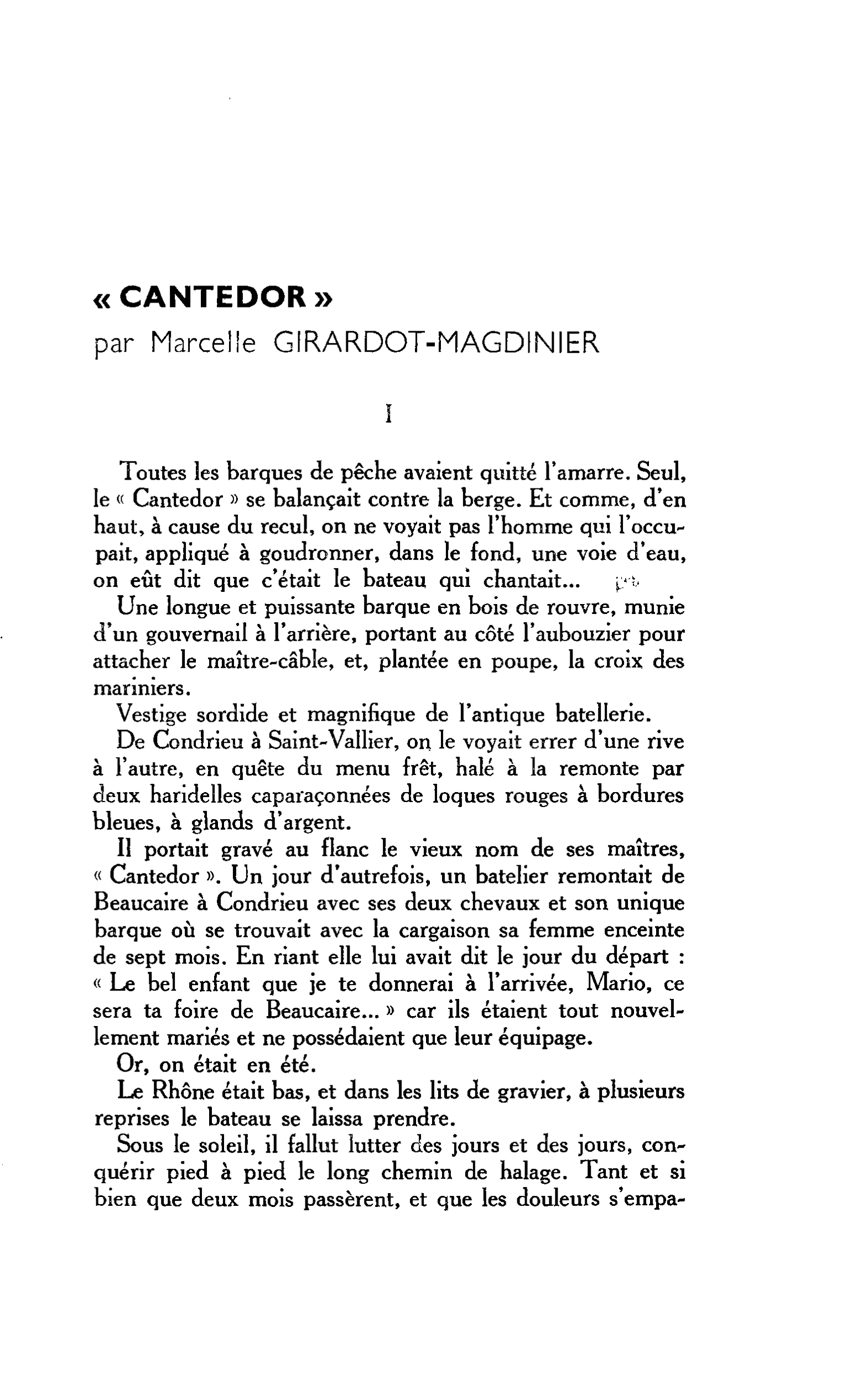 « CANTEDOR »