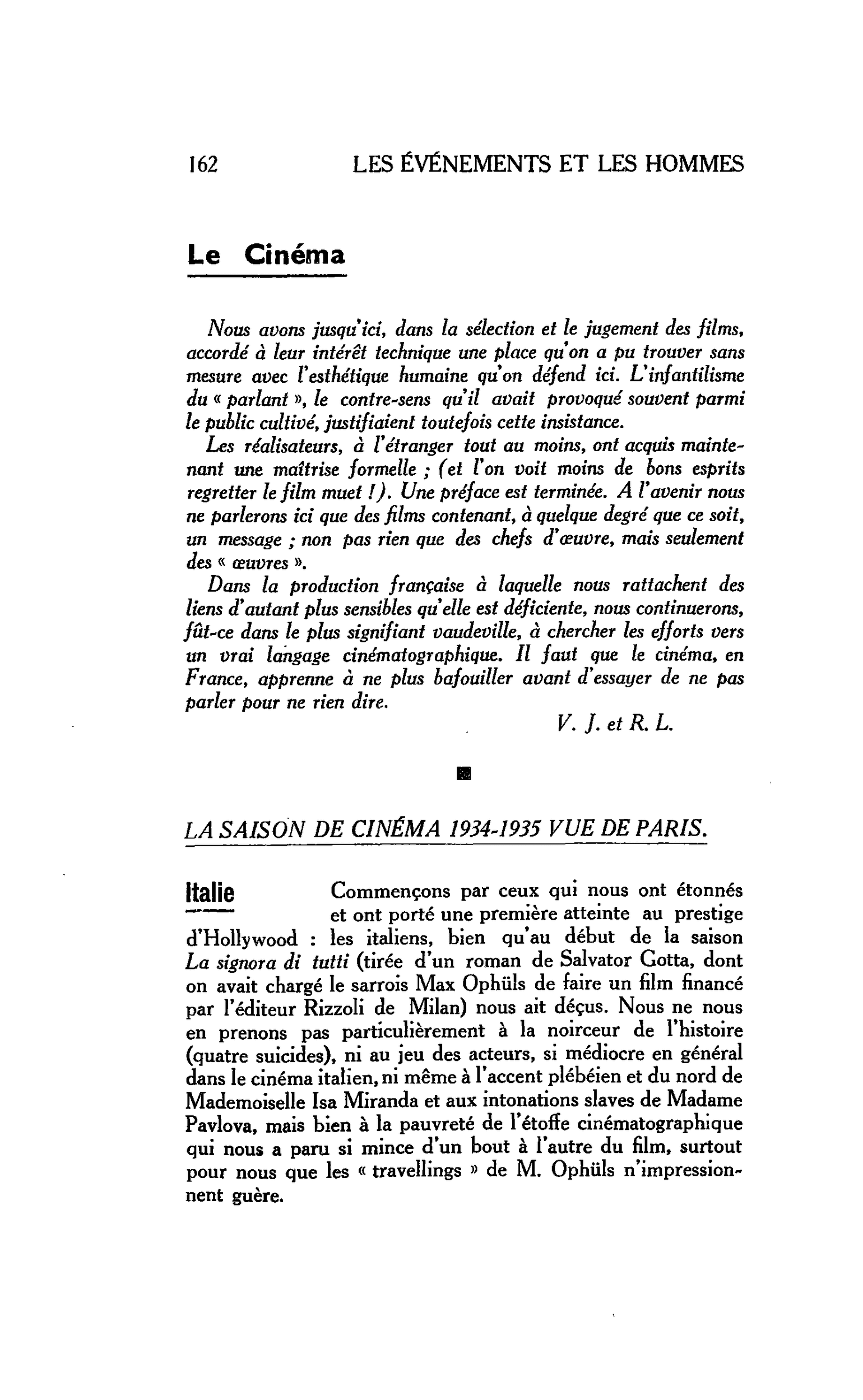 LES ARTS : Le Cinéma