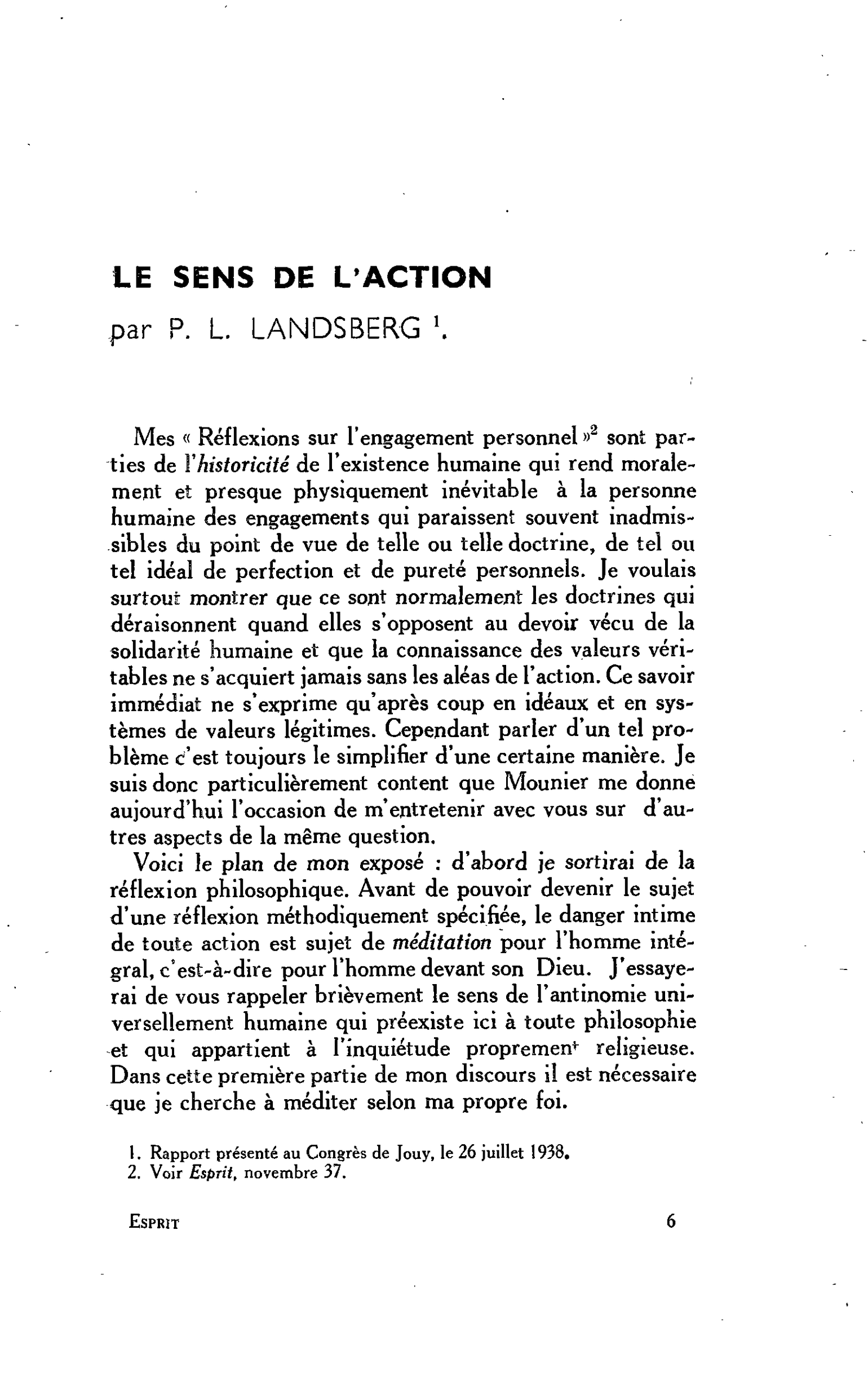 Le sens de l’action