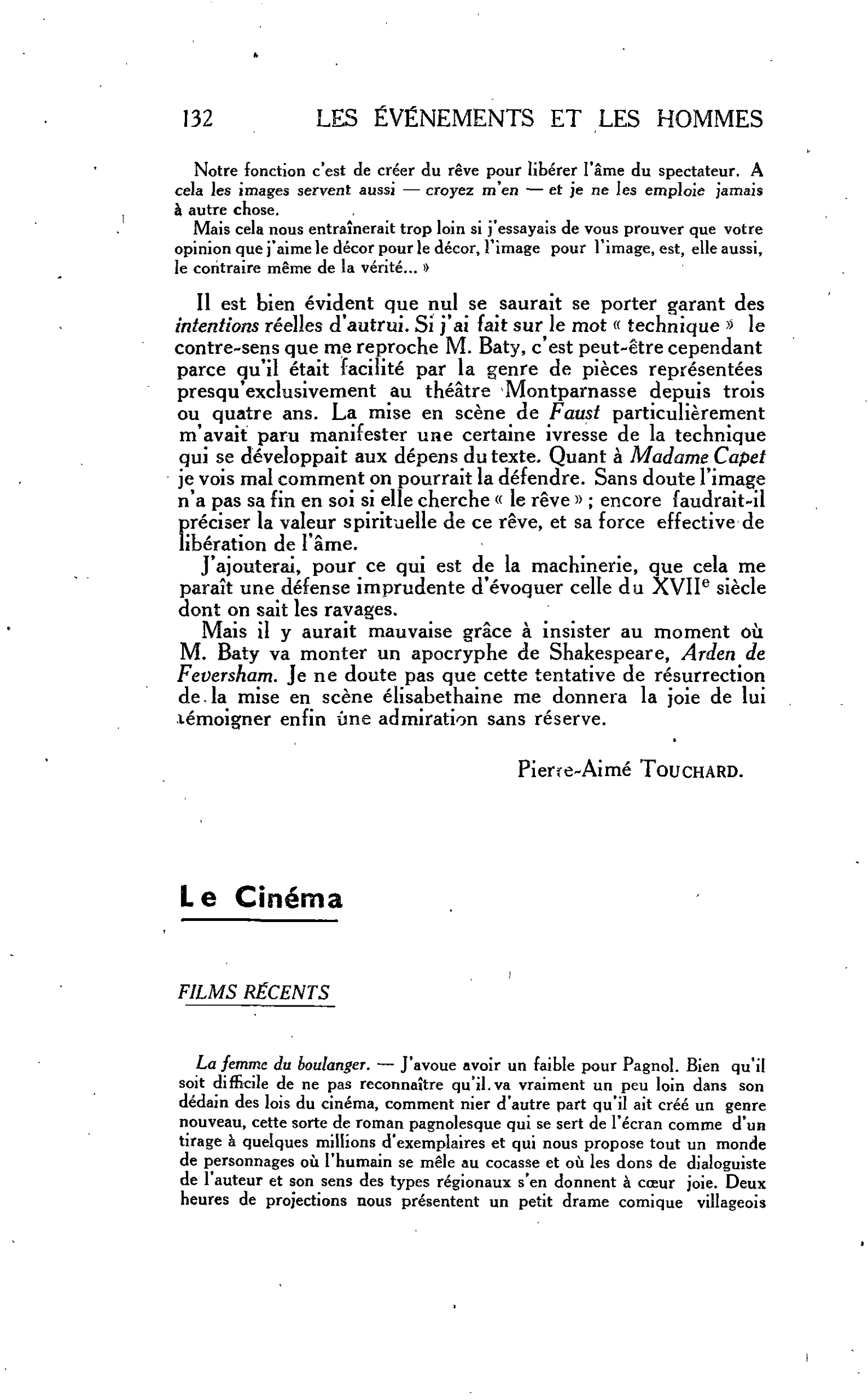 LES LETTRES. Le Cinéma : FILMS RÉCENTS