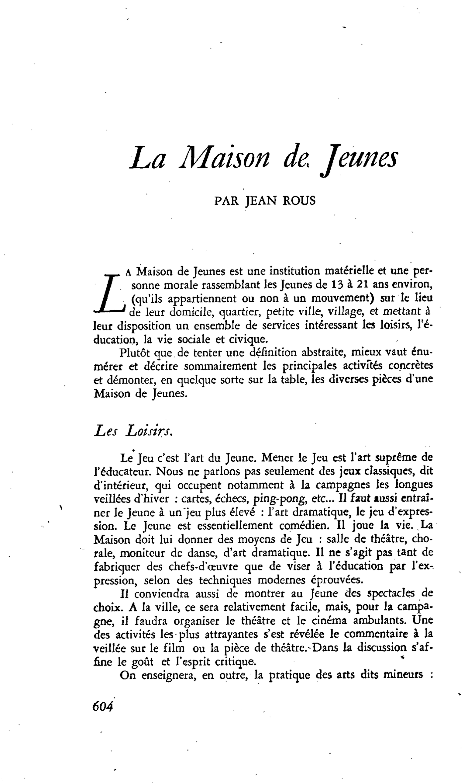 La Maison de Jeunes