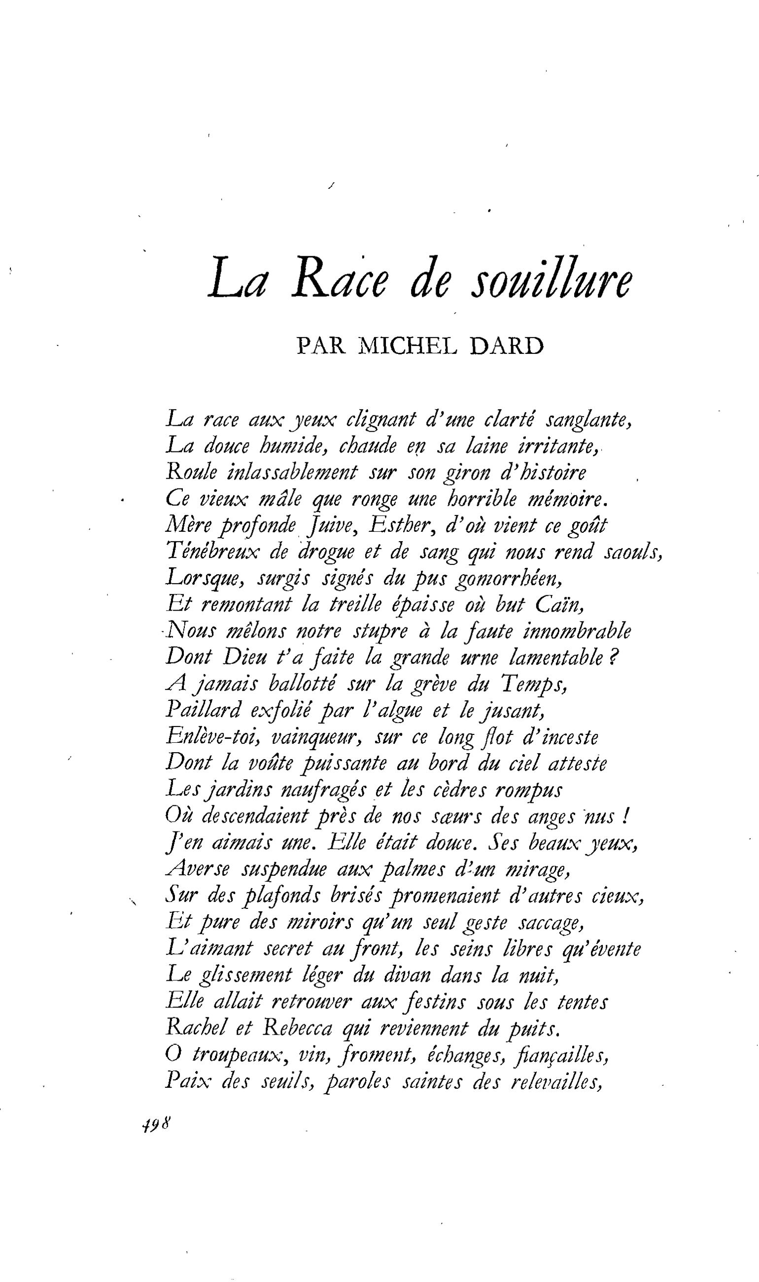 La Race de souillure