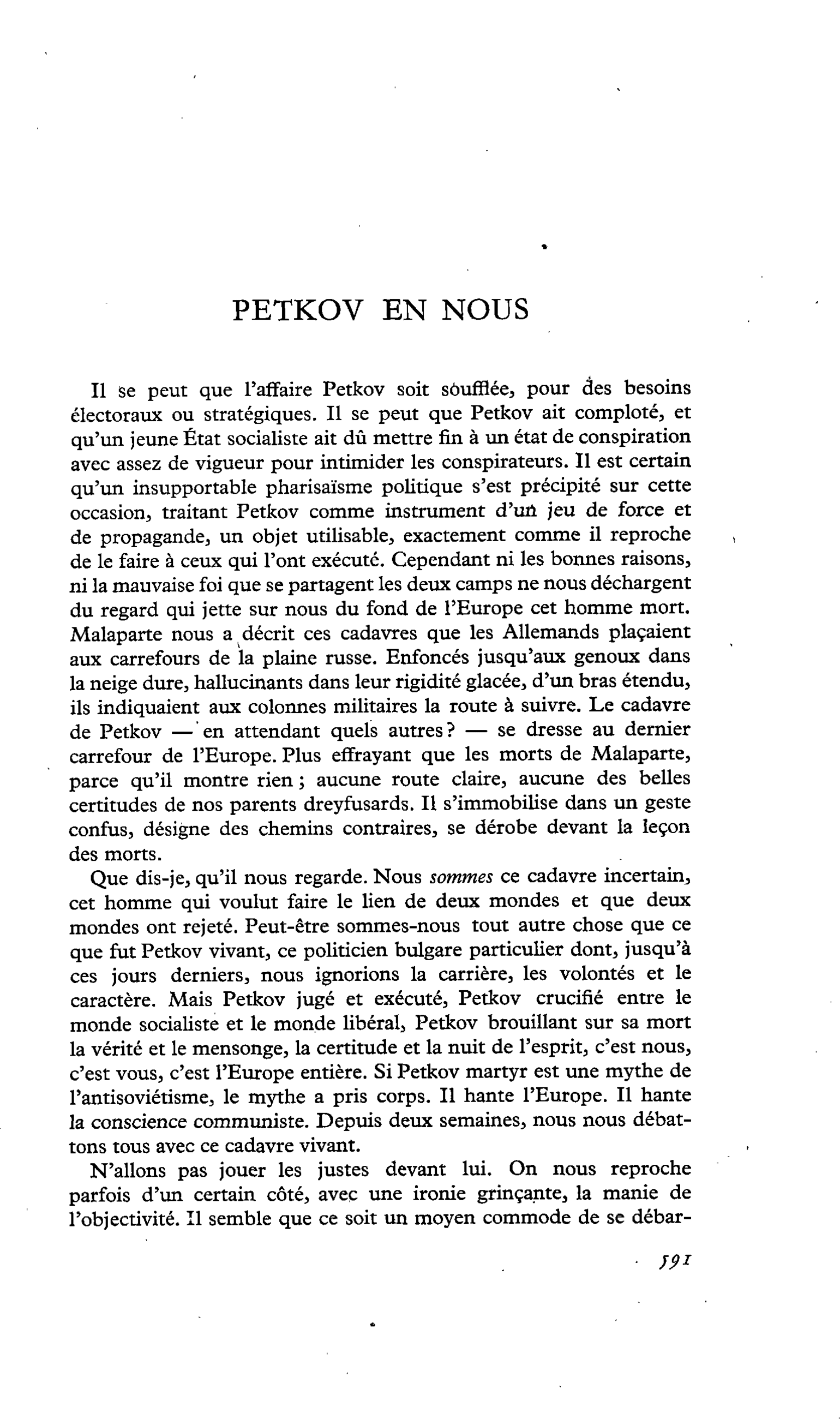 PETKOV EN NOUS