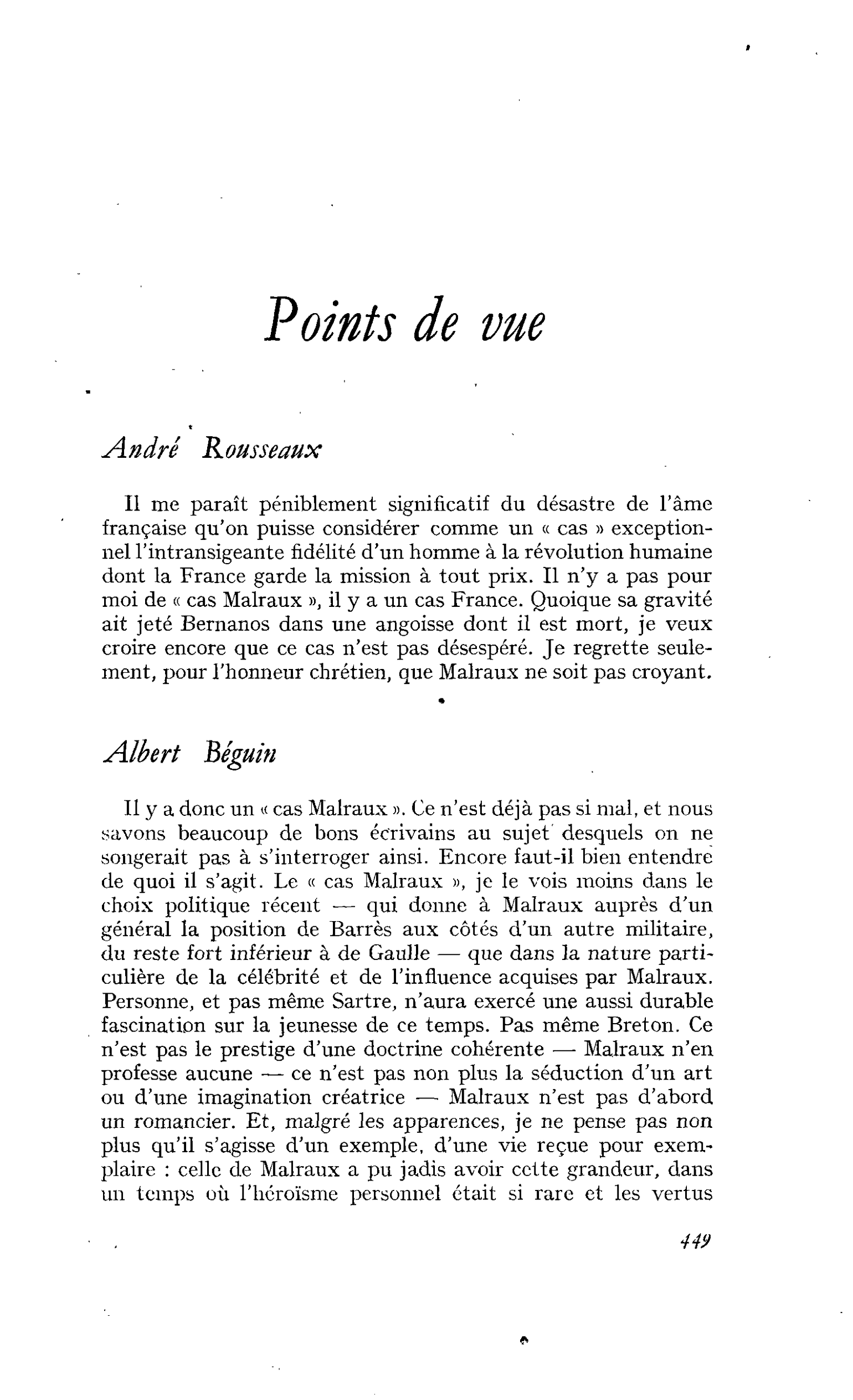 Points de vue
