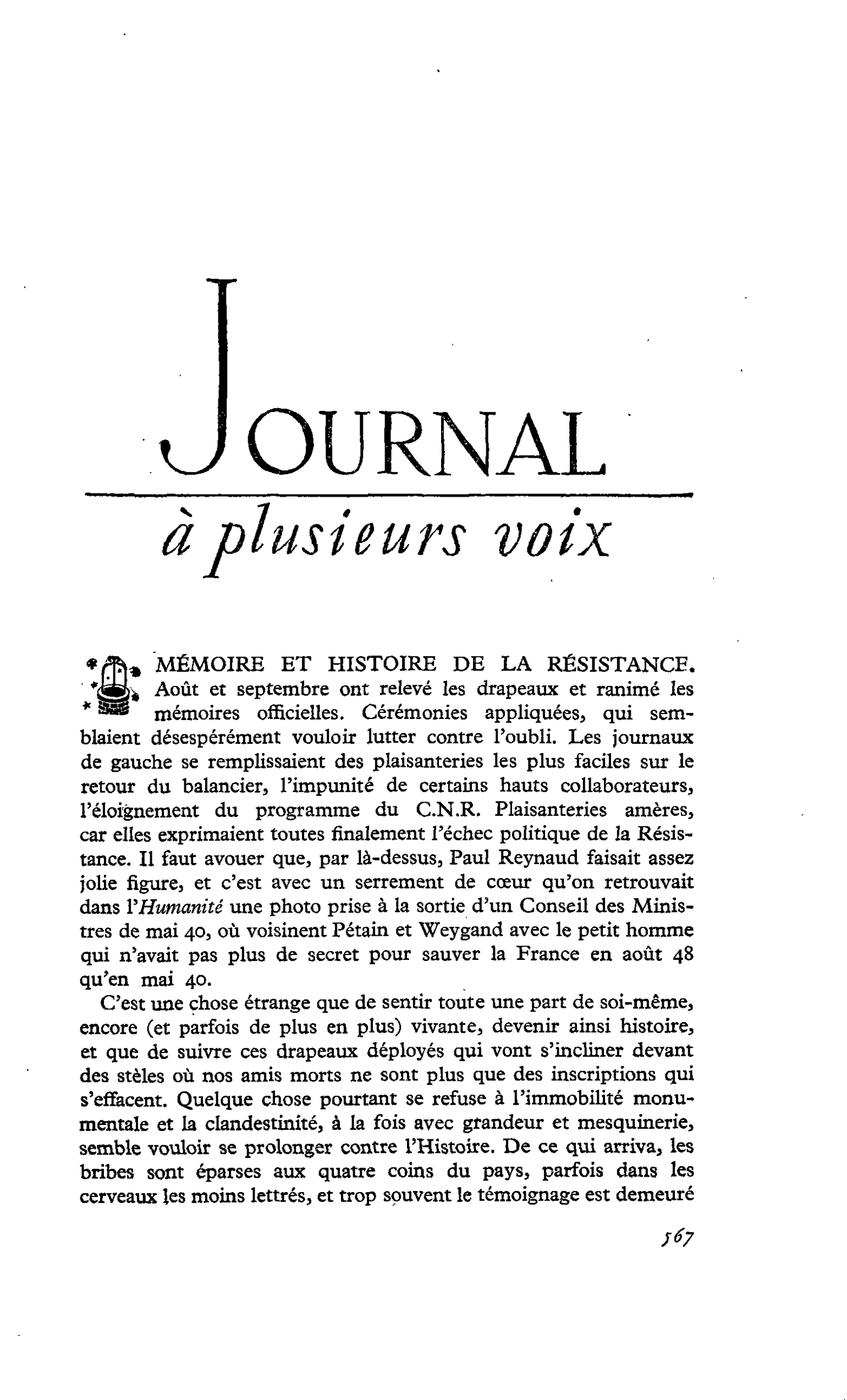 Mémoire et histoire de la Résistance