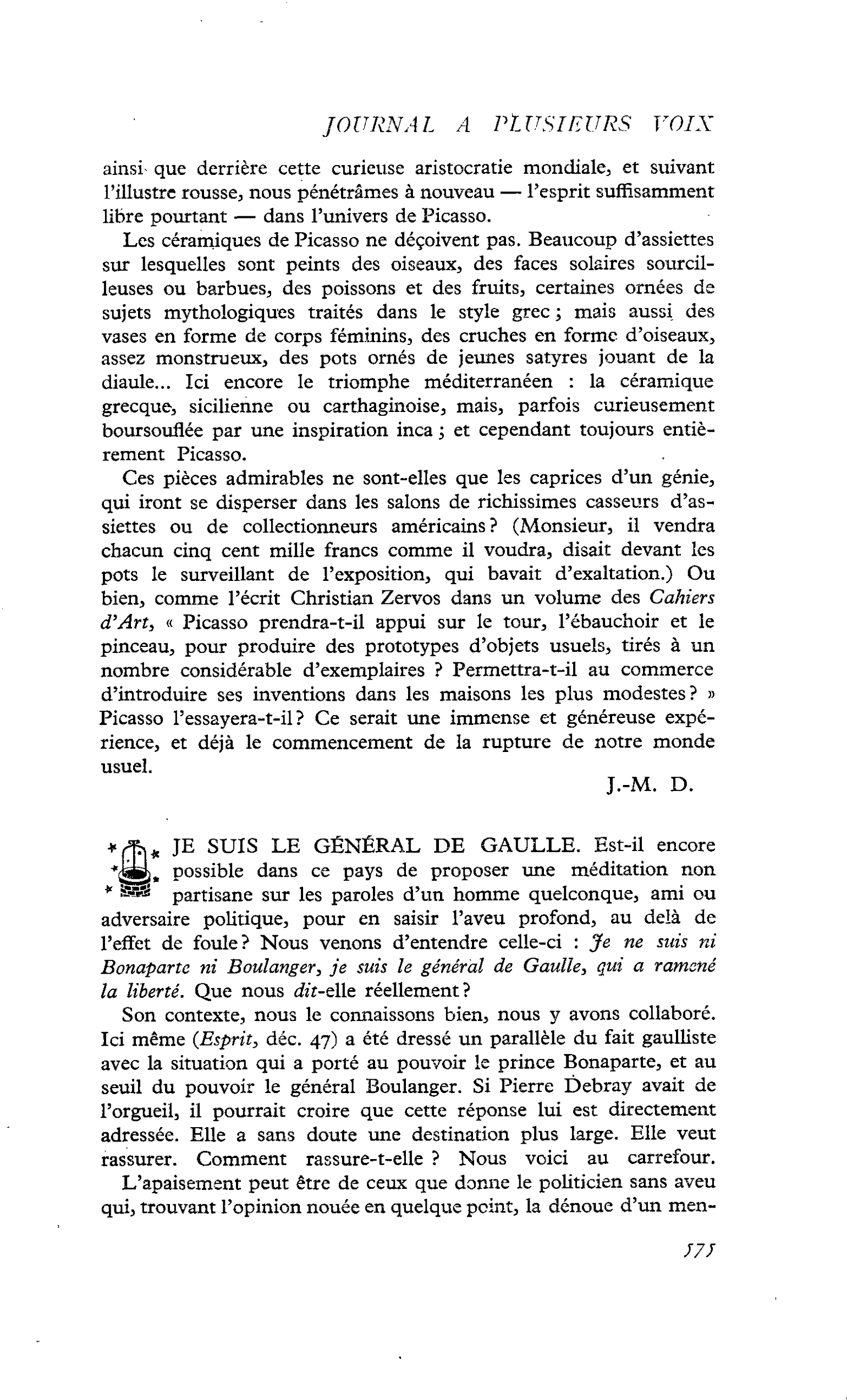JE SUIS LE GÉNÉRAL DE GAULLE