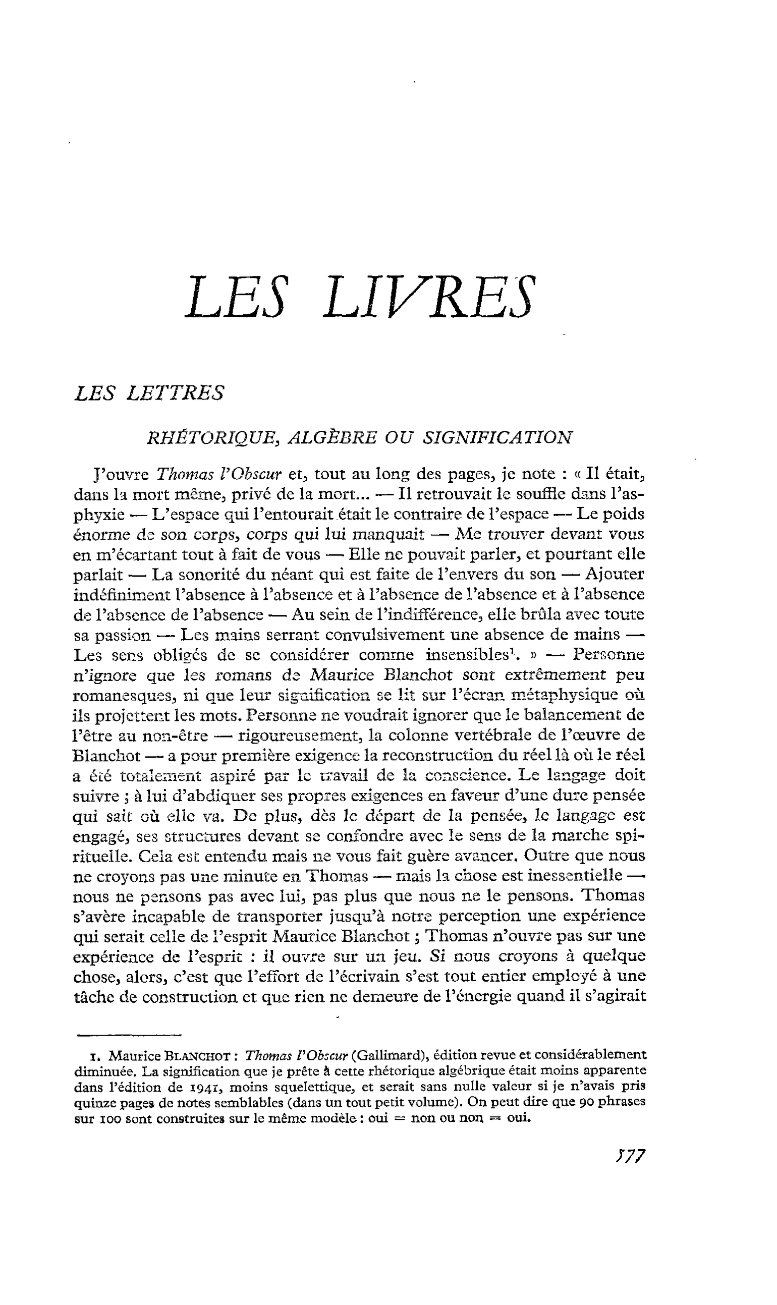 RHÉTORIQUE, ALGÈBRE OU SIGNIFICATION