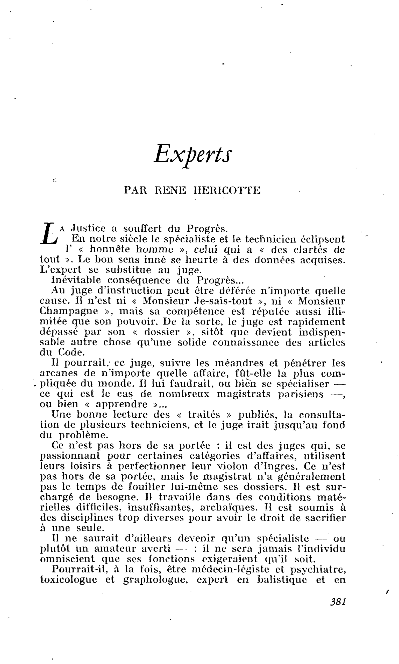 Experts