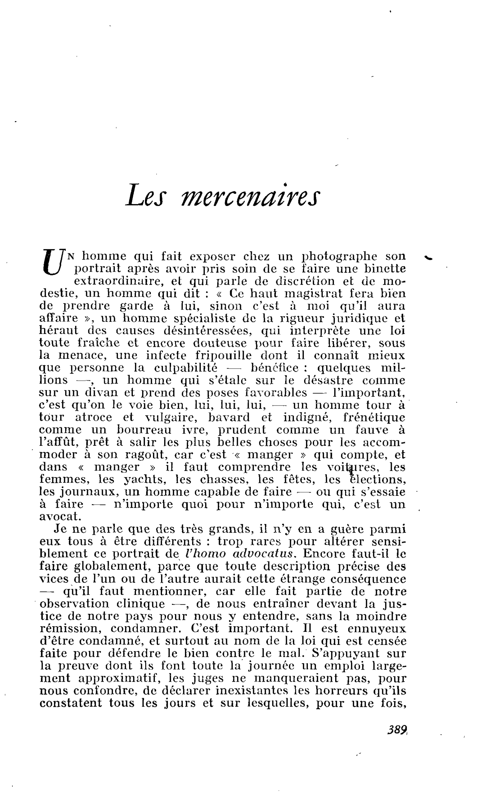 Les mercenaires