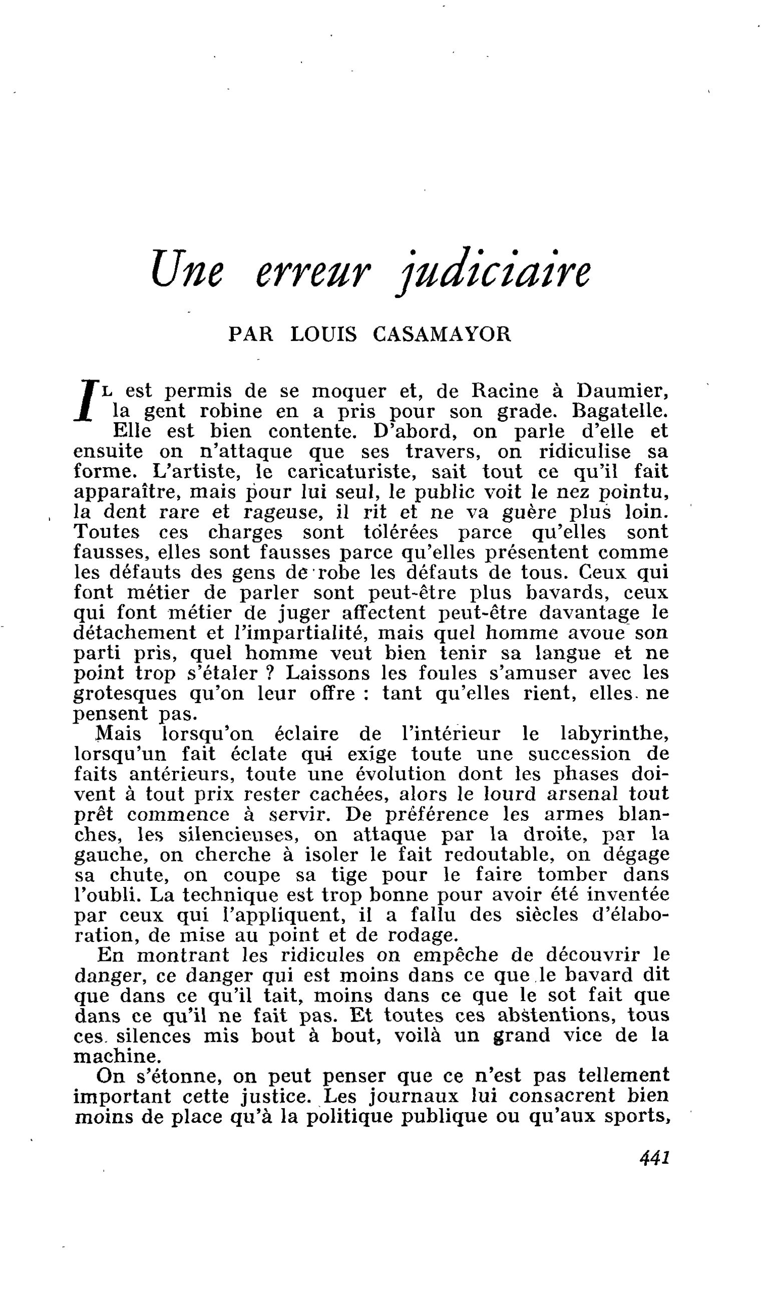 Une erreur judiciaire