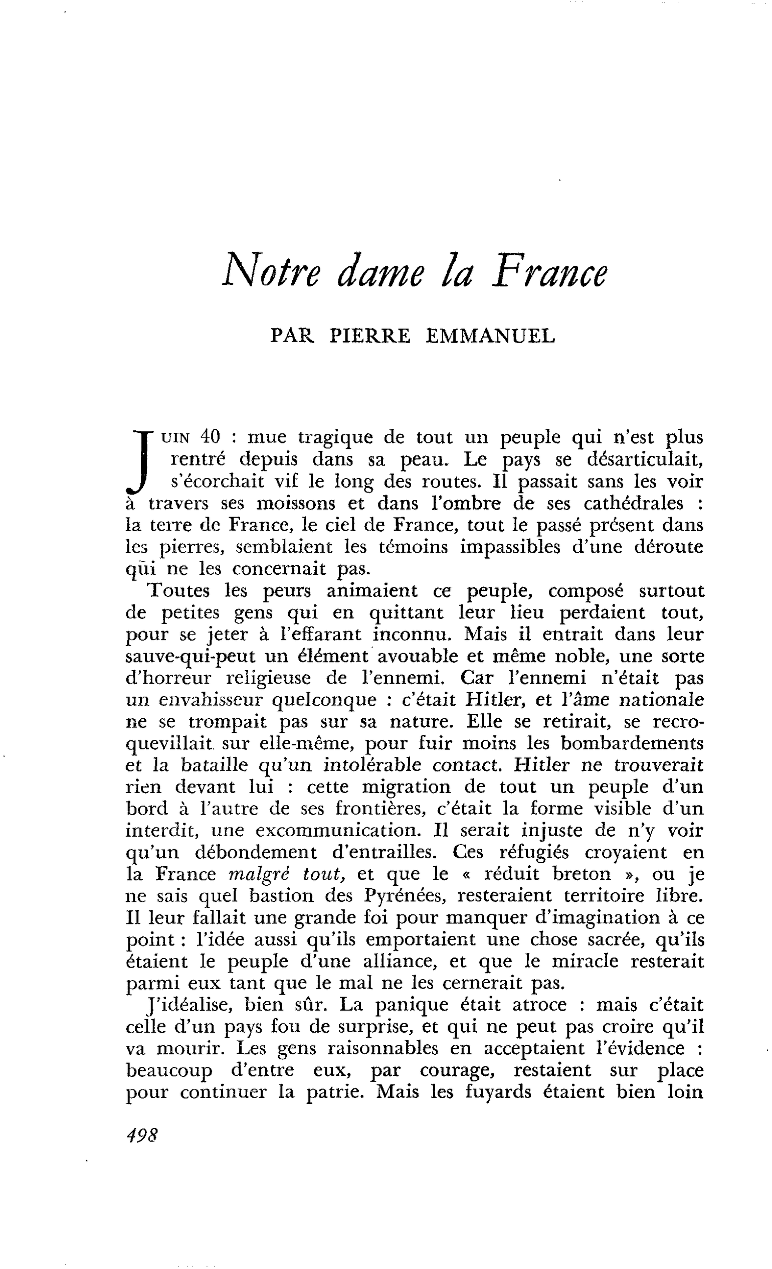 Notre dame la France