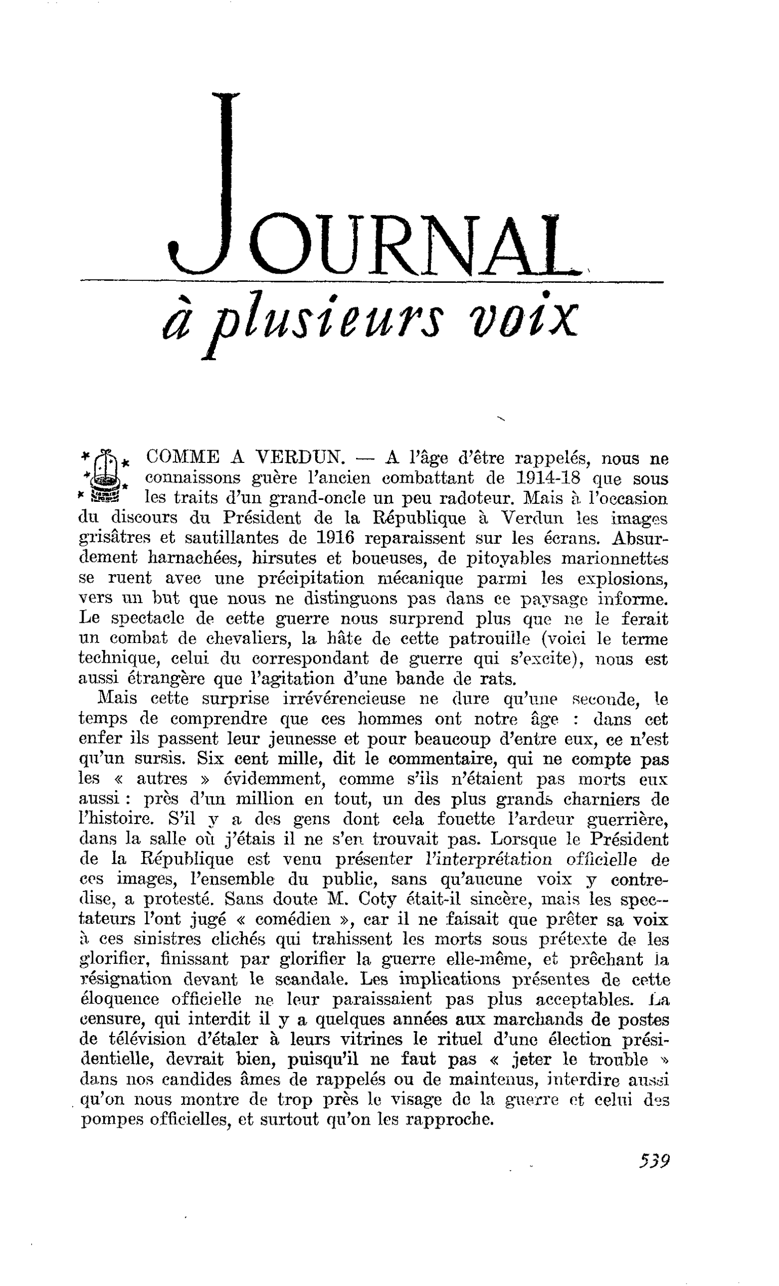 COMME A VERDUN