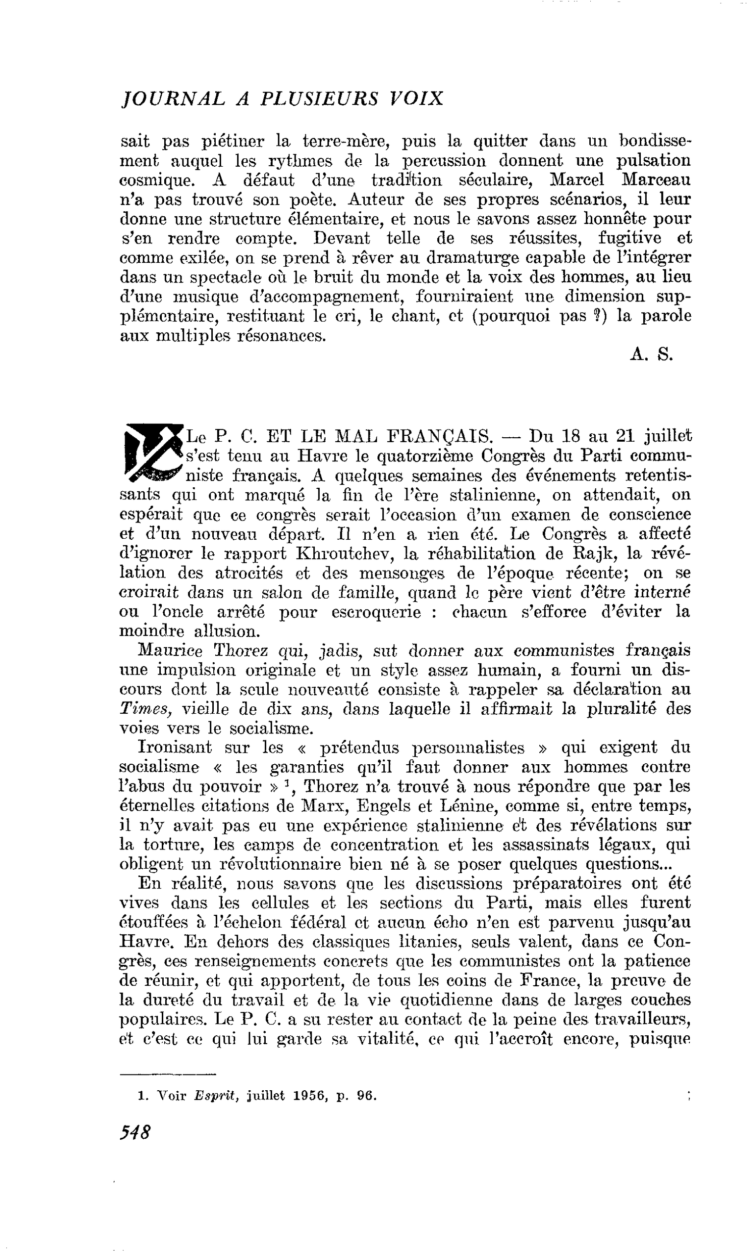 LE P.C. ET LE MAL FRANÇAIS