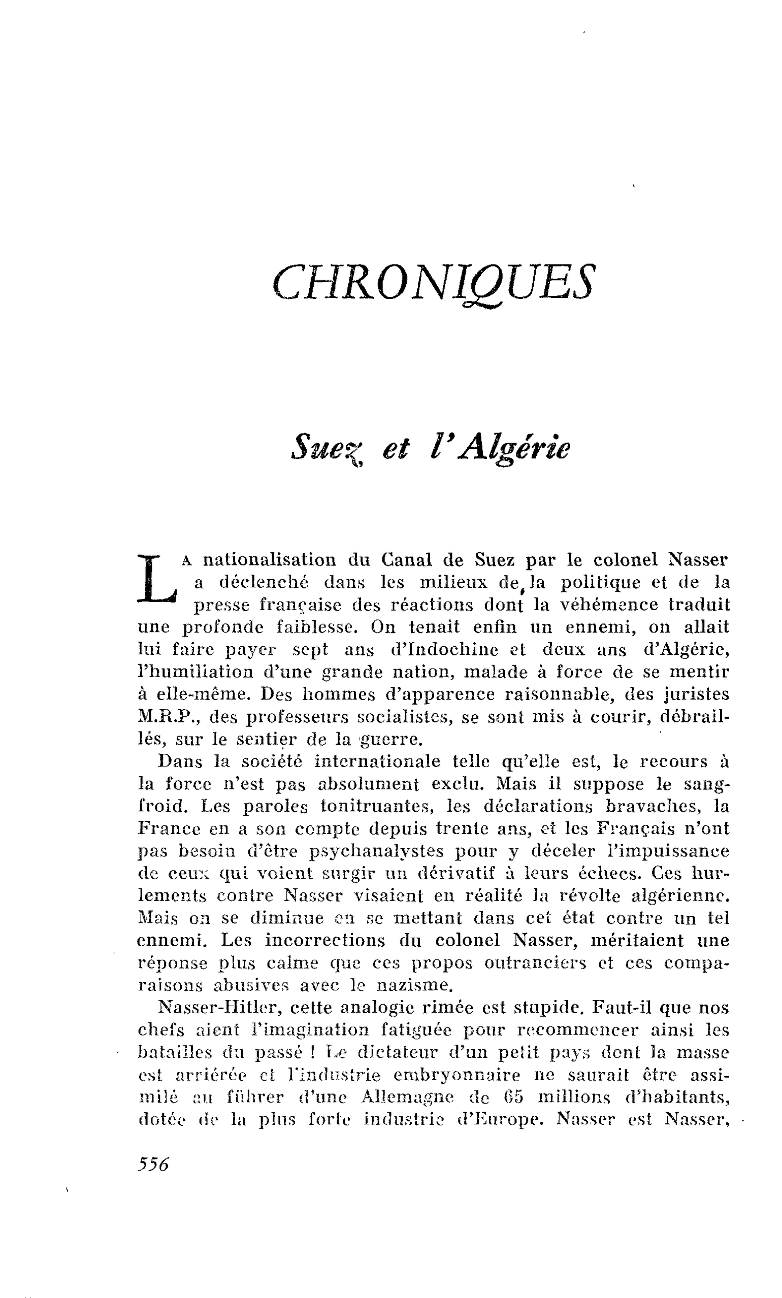 Suez et l’Algérie
