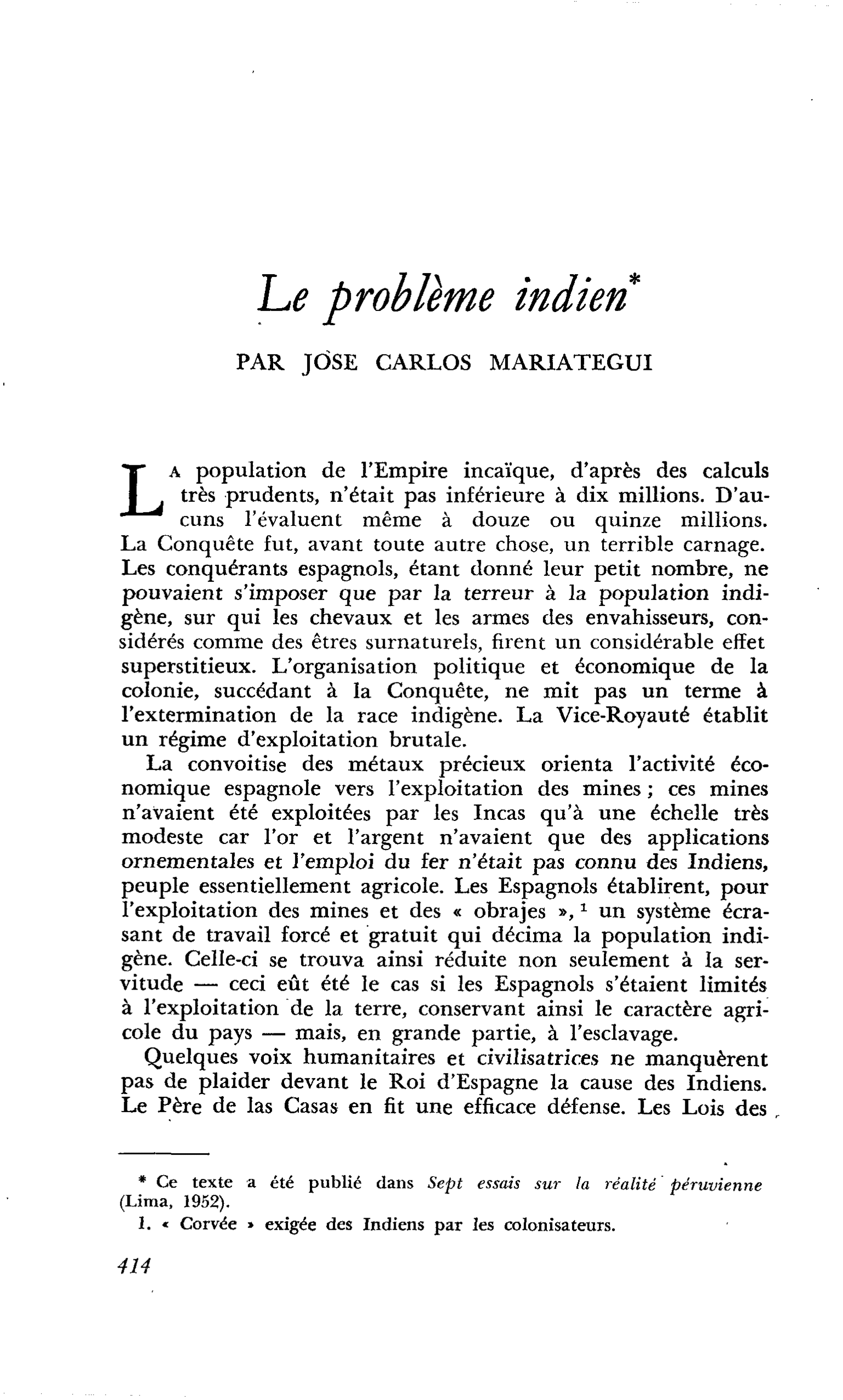 Le problème indien