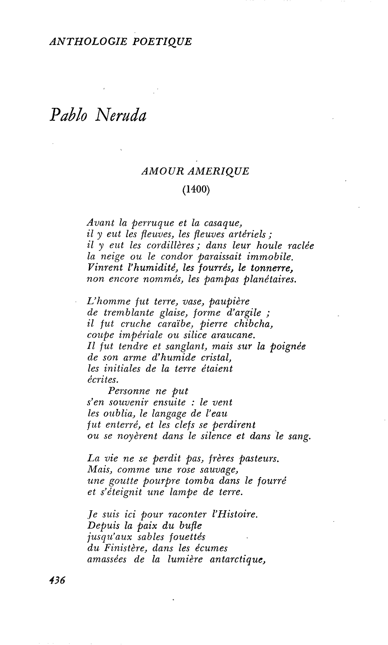Poèmes de Pablo Neruda