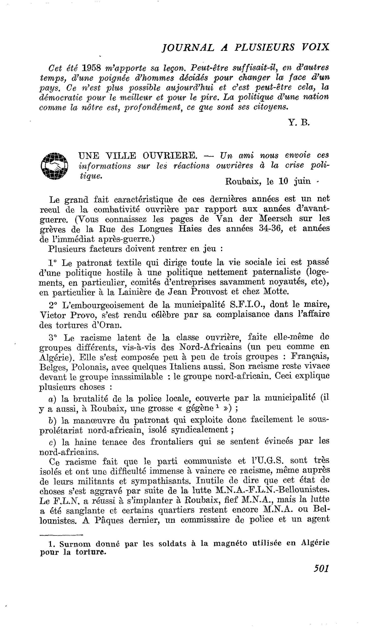 UNE VILLE OUVRIERE