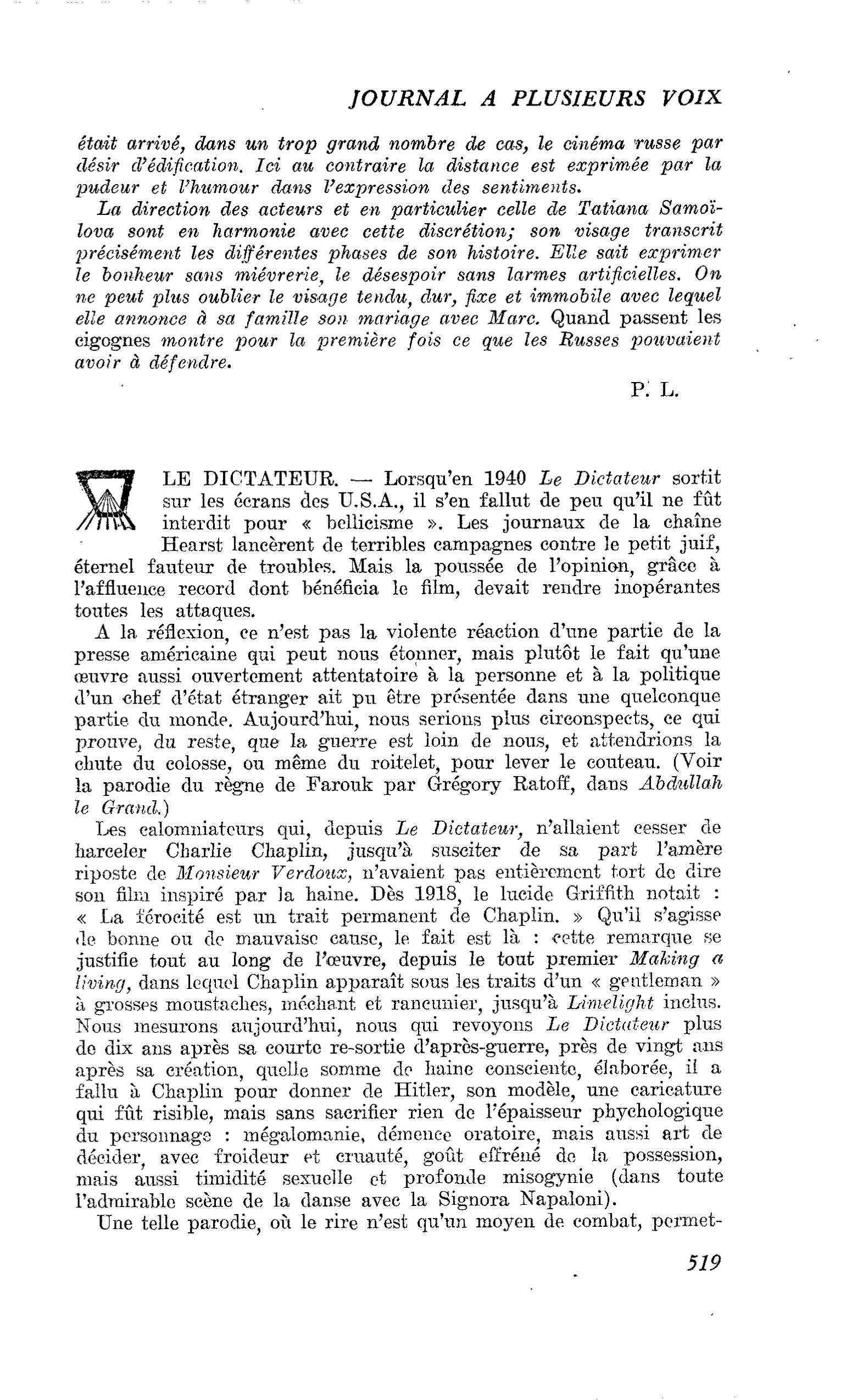 LE DICTATEUR