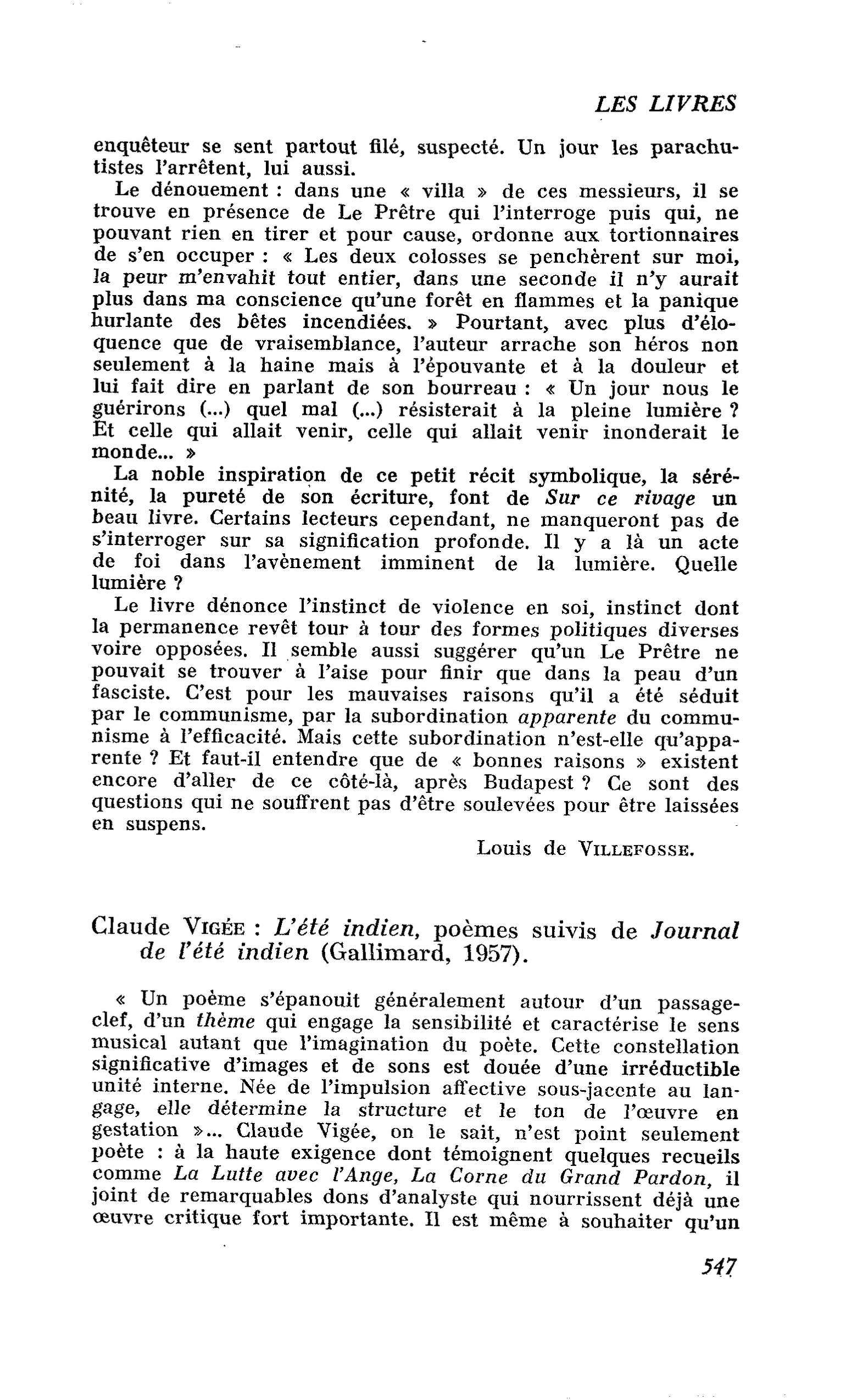 Claude Vigée : L’été indien, poèmes suivis de Journal de l’été indien