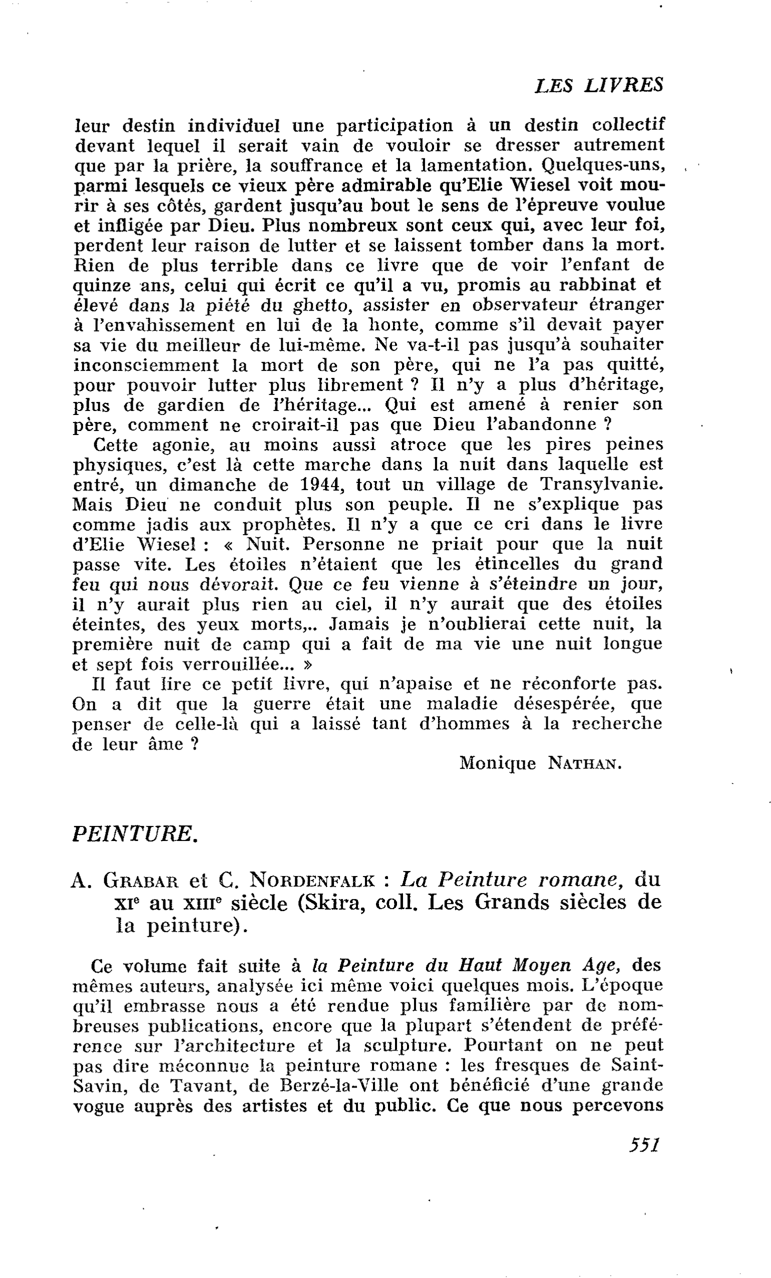 A. Grabar et C. Nordenfalk : La Peinture romane, du XIe au XIIIe siècle