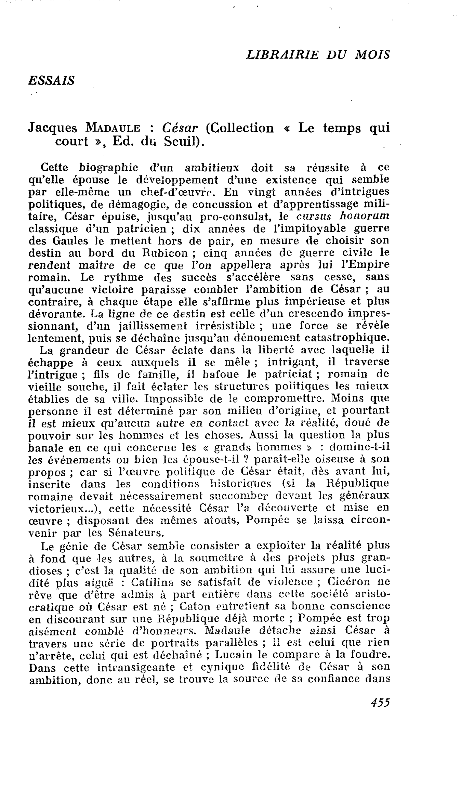 Jacques Madaule : César