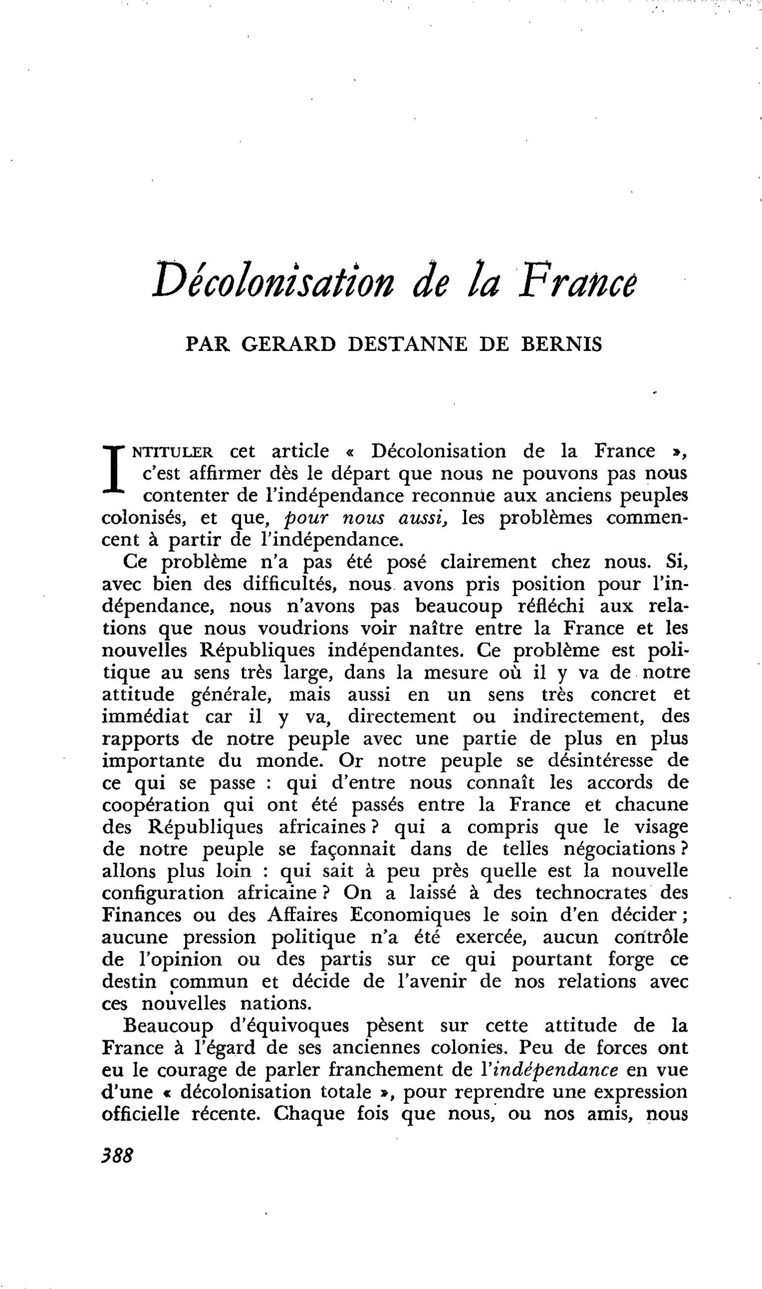 Décolonisation de la France