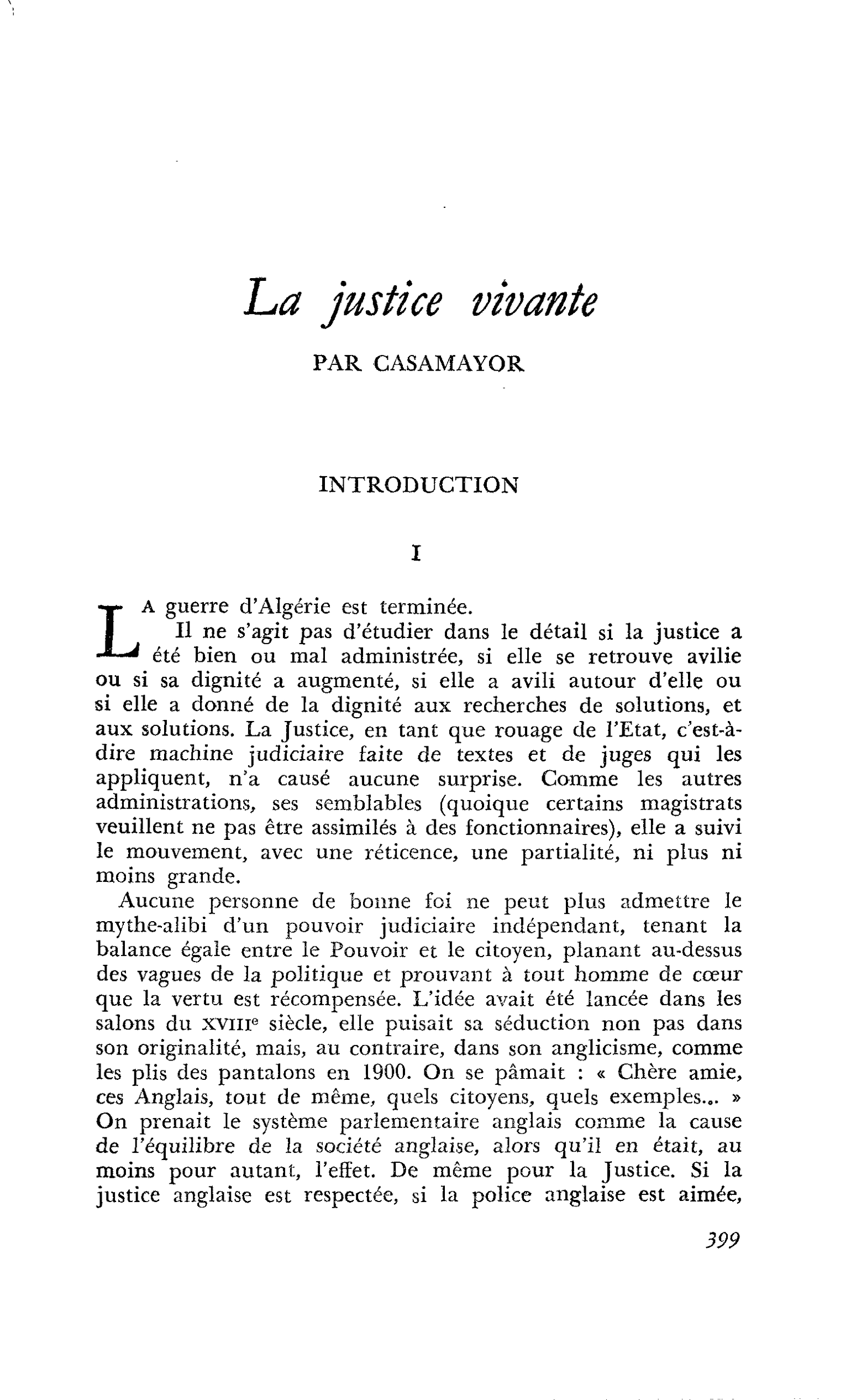 La justice vivante