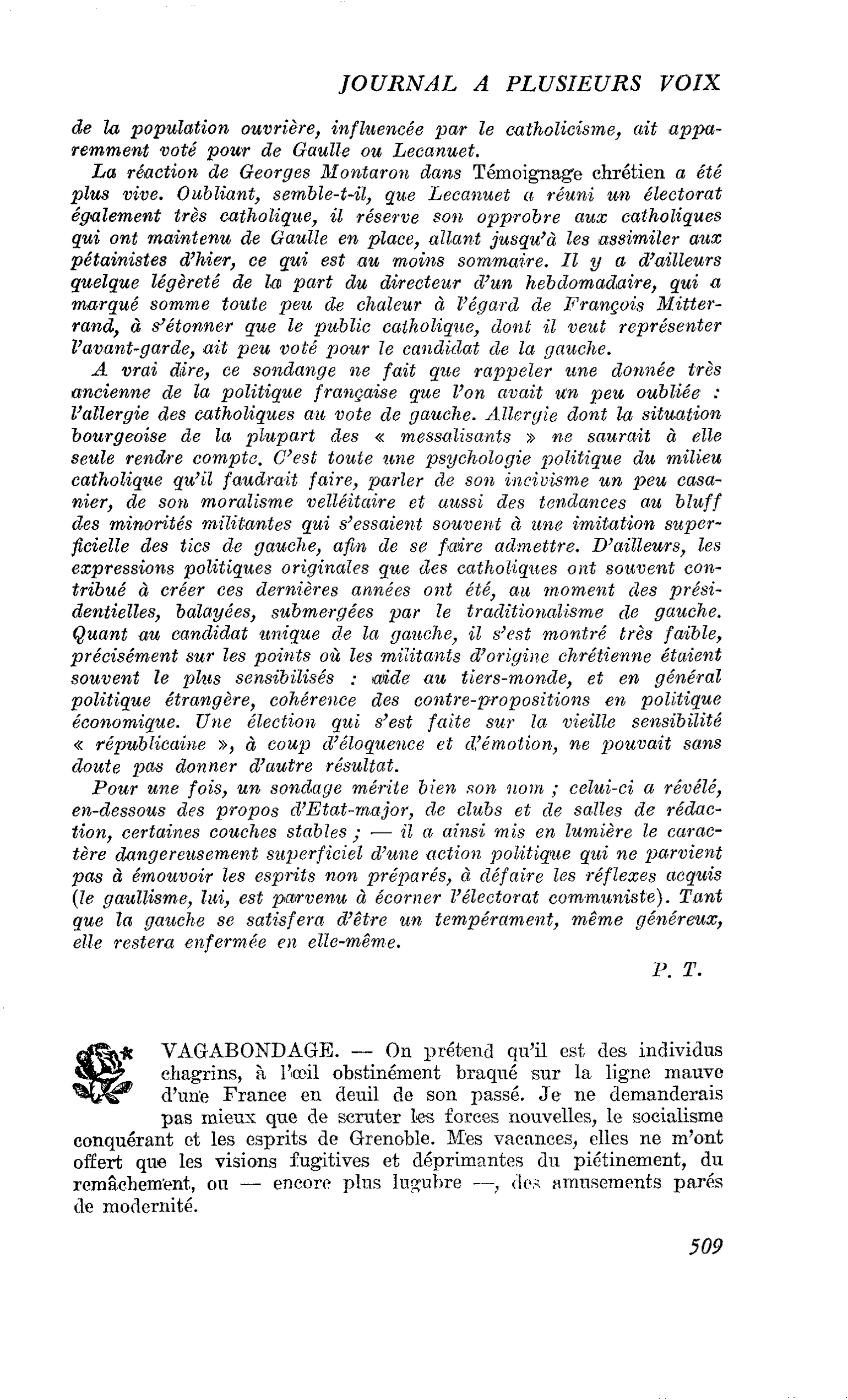 VAGABONDAGE