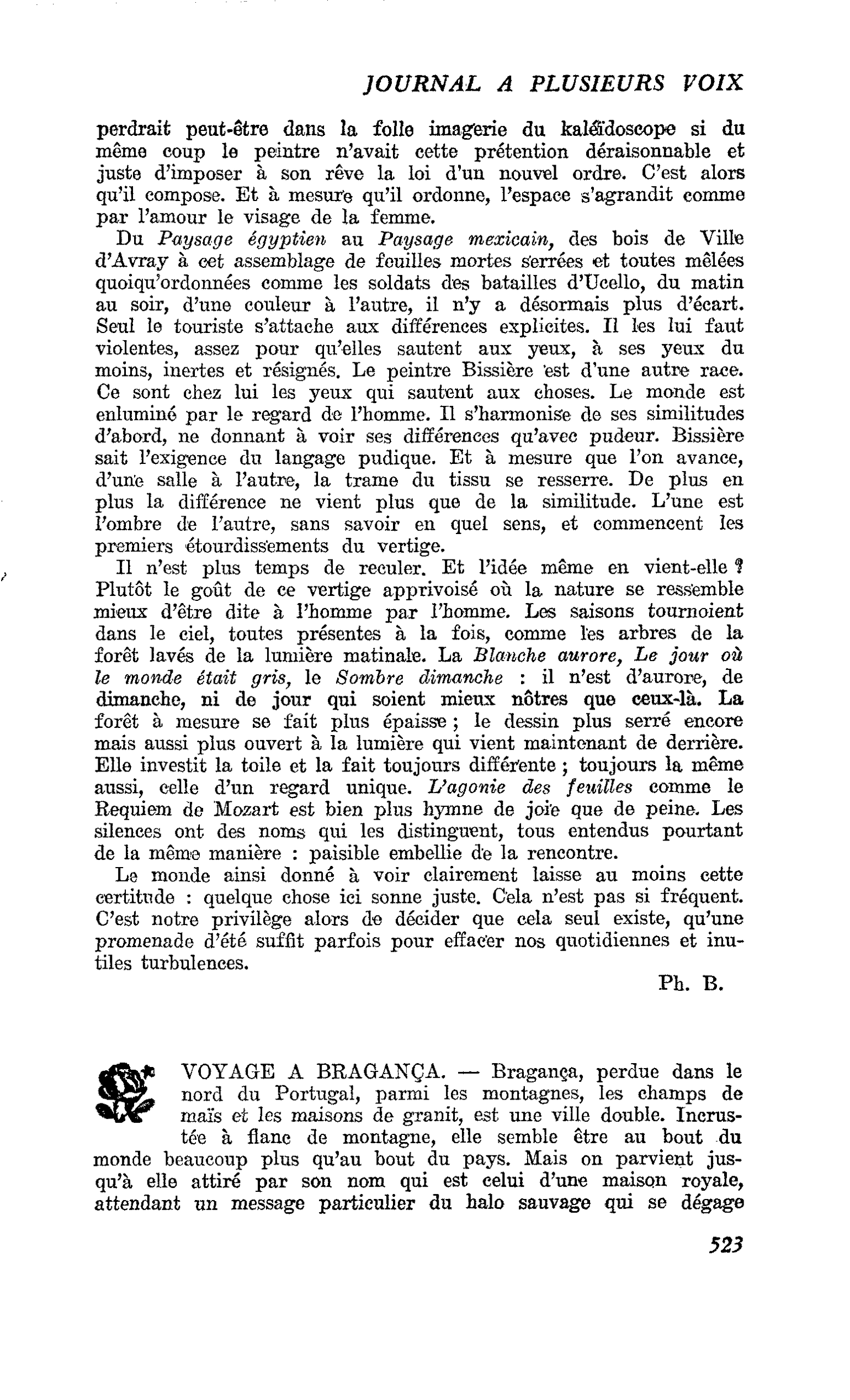 VOYAGE A BRAGANçA
