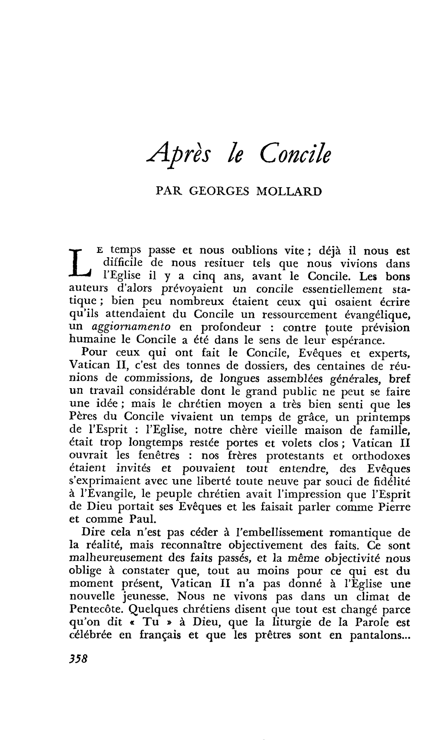 Après le Concile