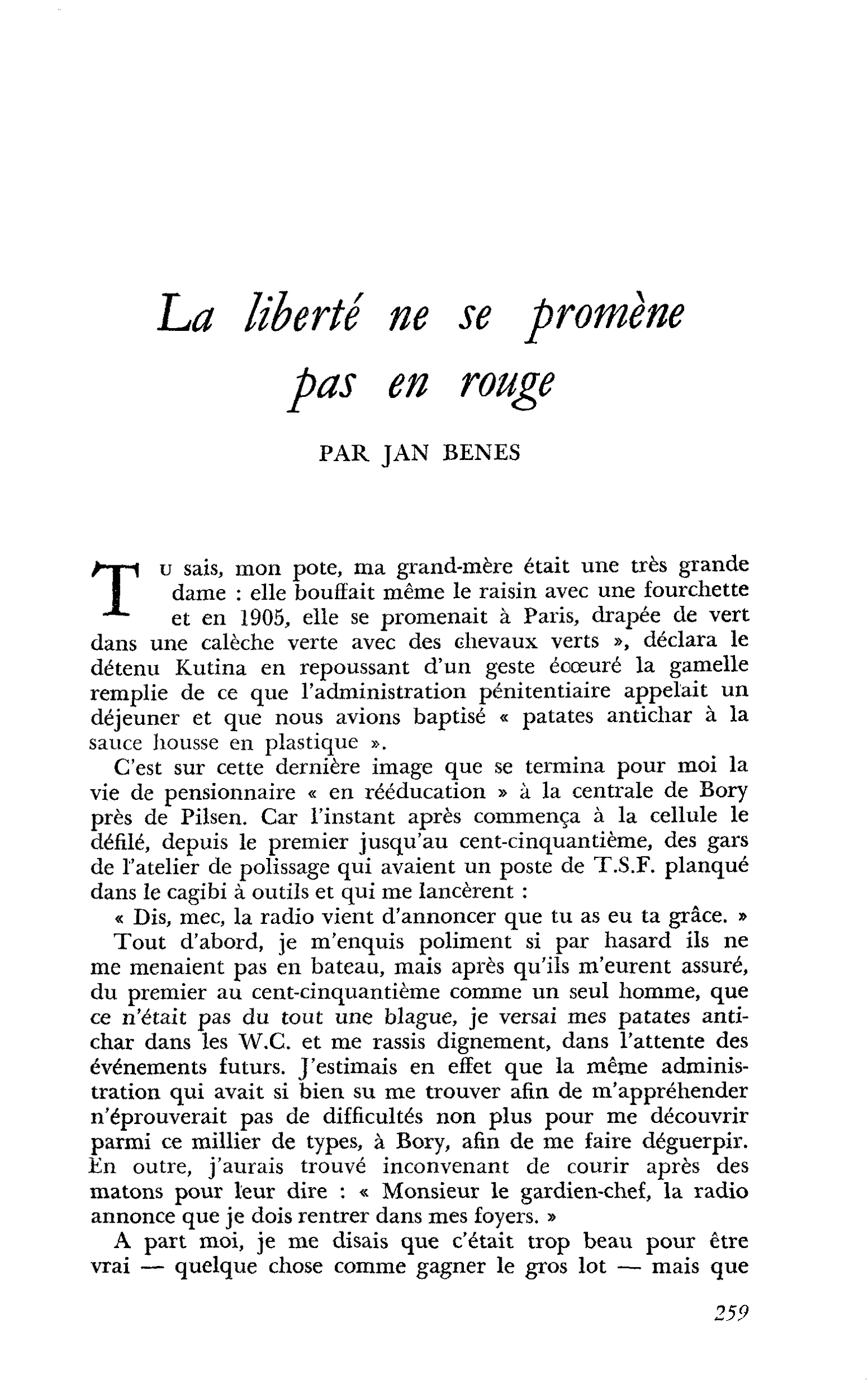La liberté ne se promène pas en rouge