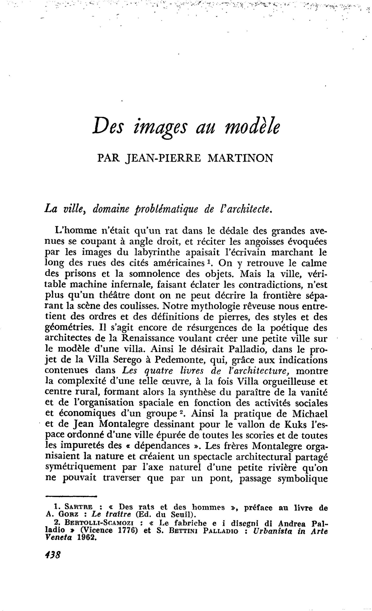 Des images au modèle