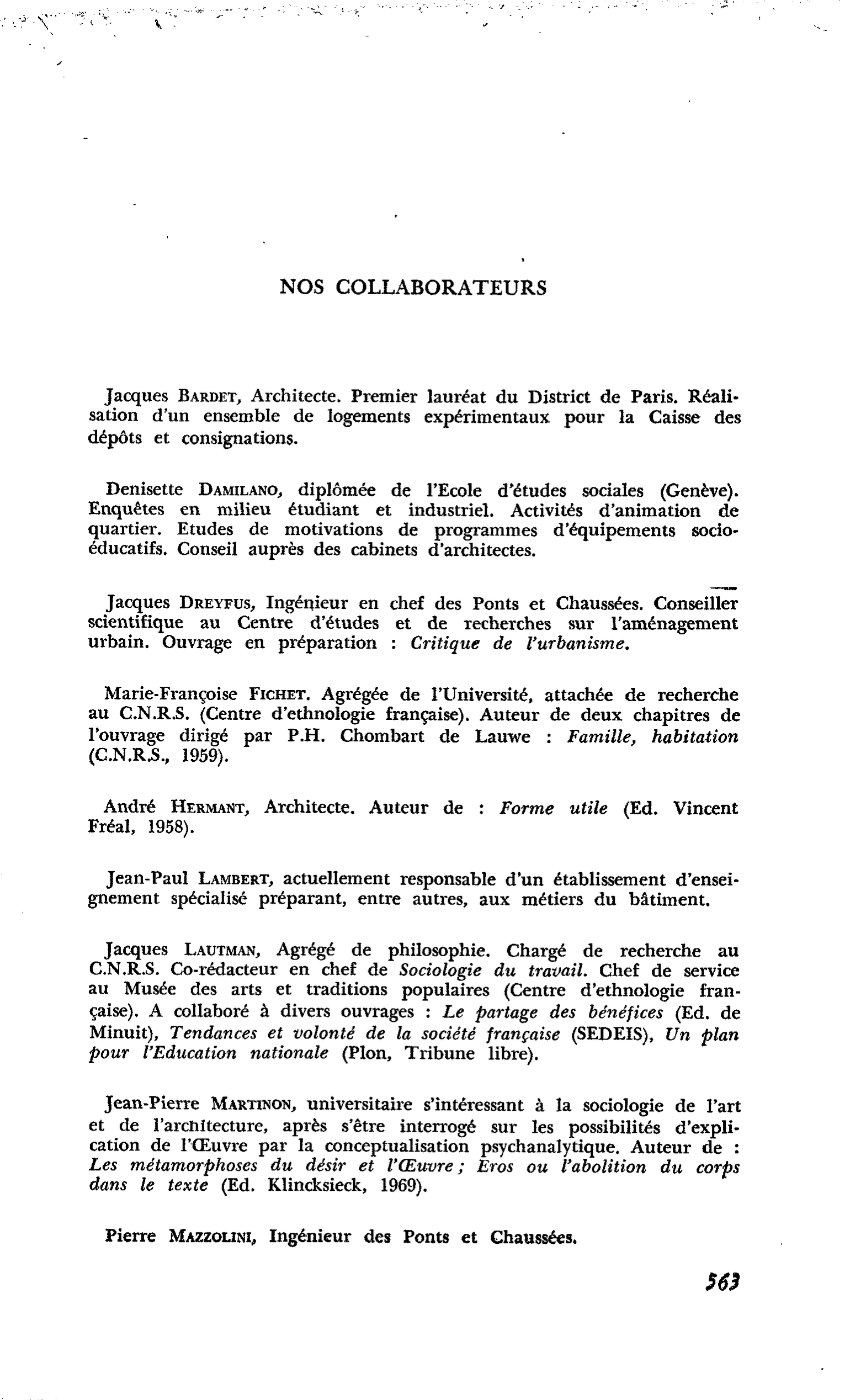 NOS COLLABORATEURS