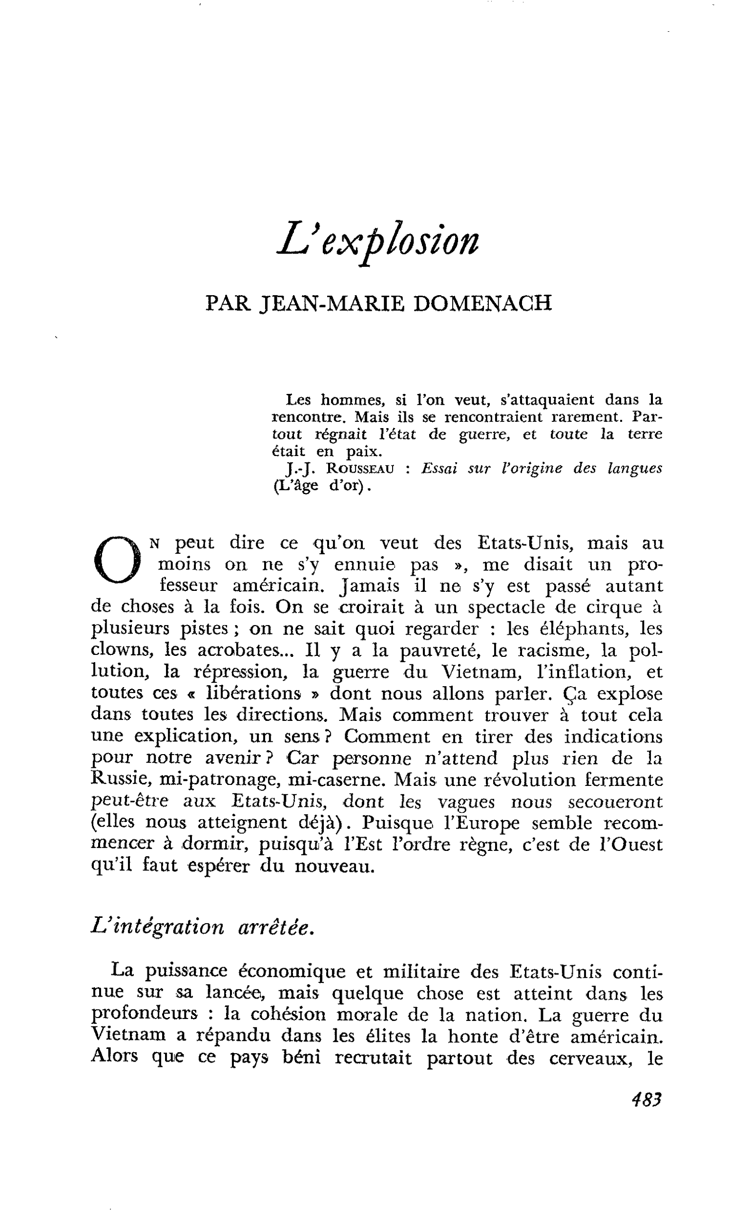 L’explosion
