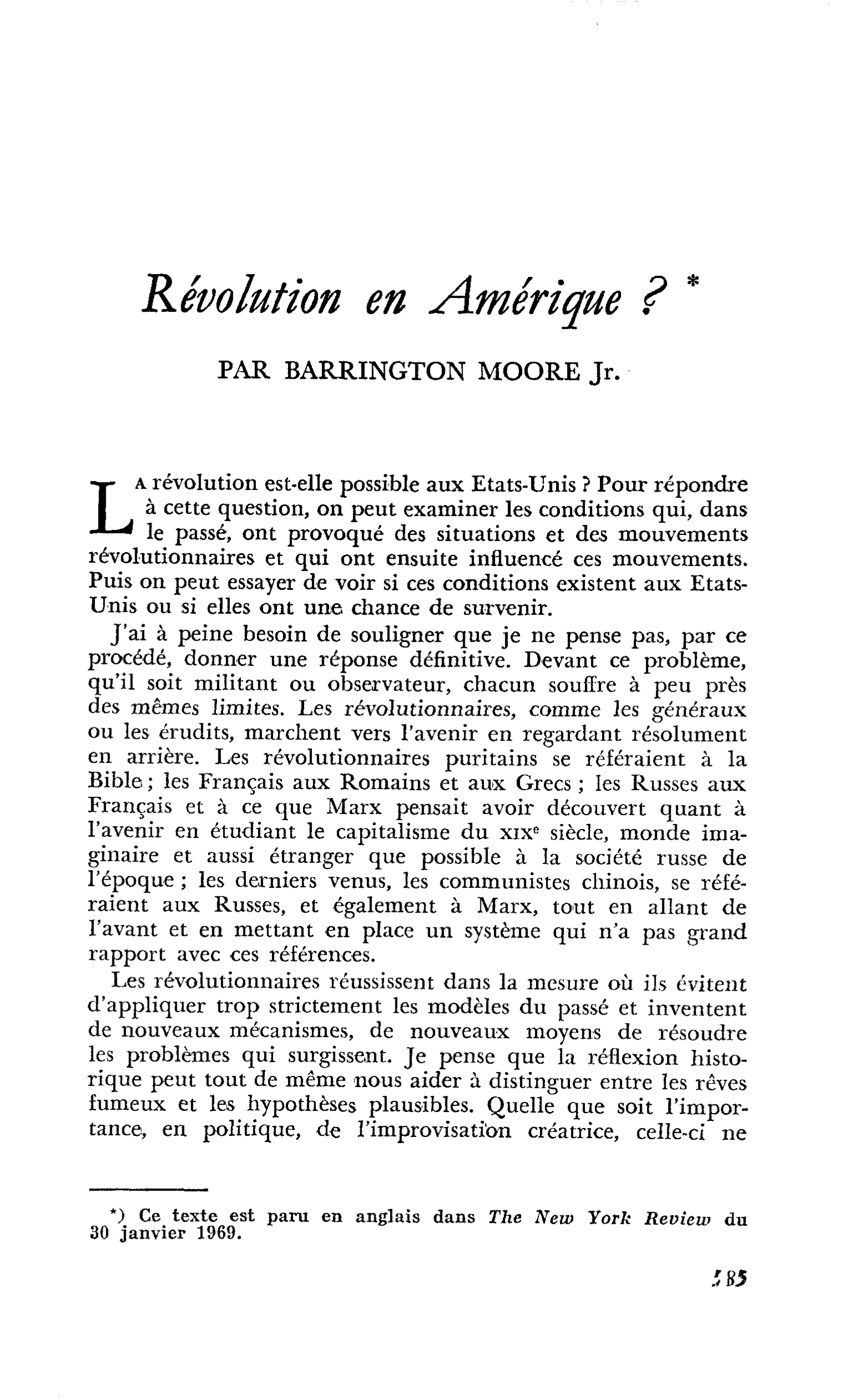 Révolution en Amérique ?